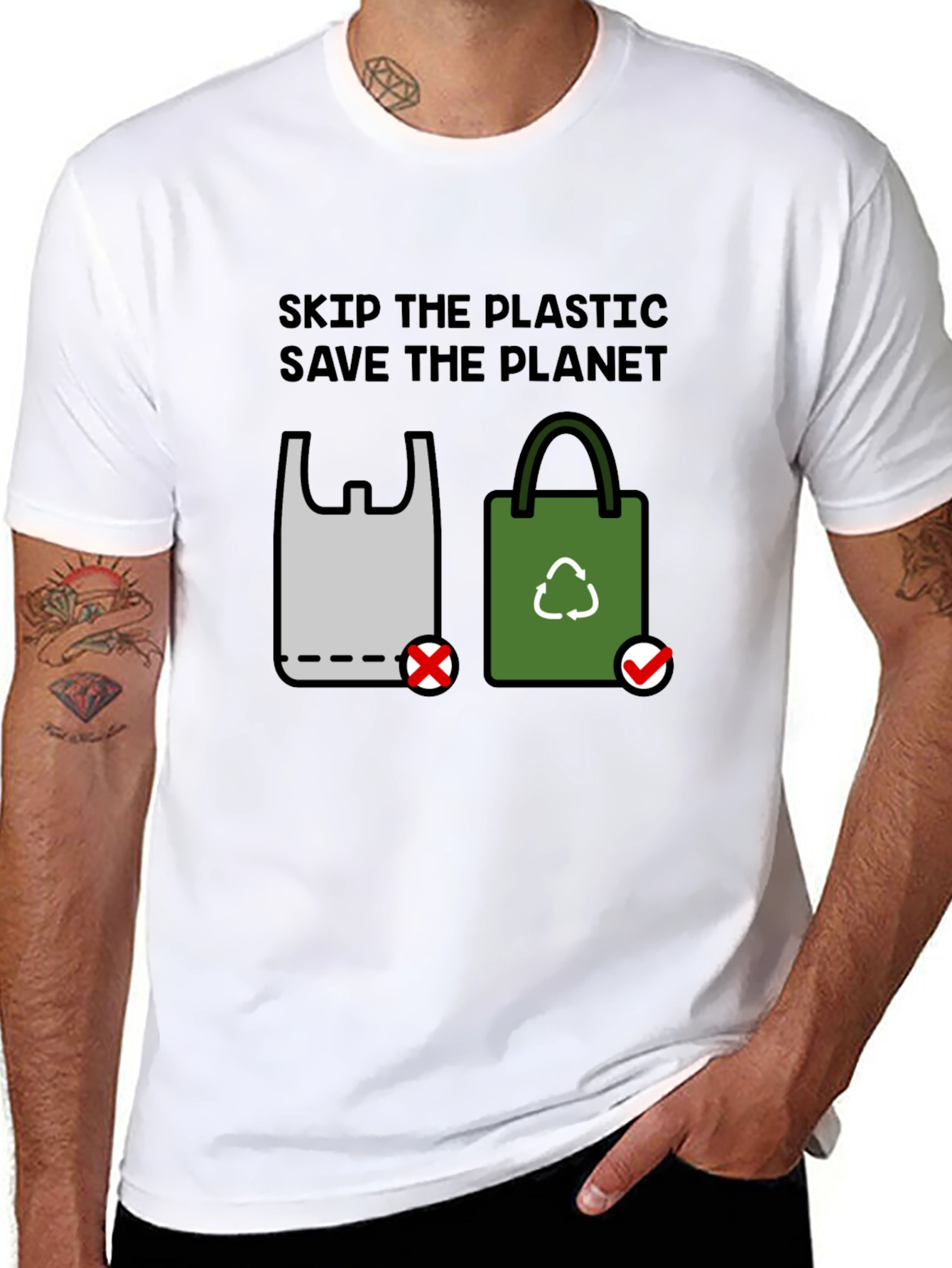Eco-Friendly Skip Plastic Graphic Tee