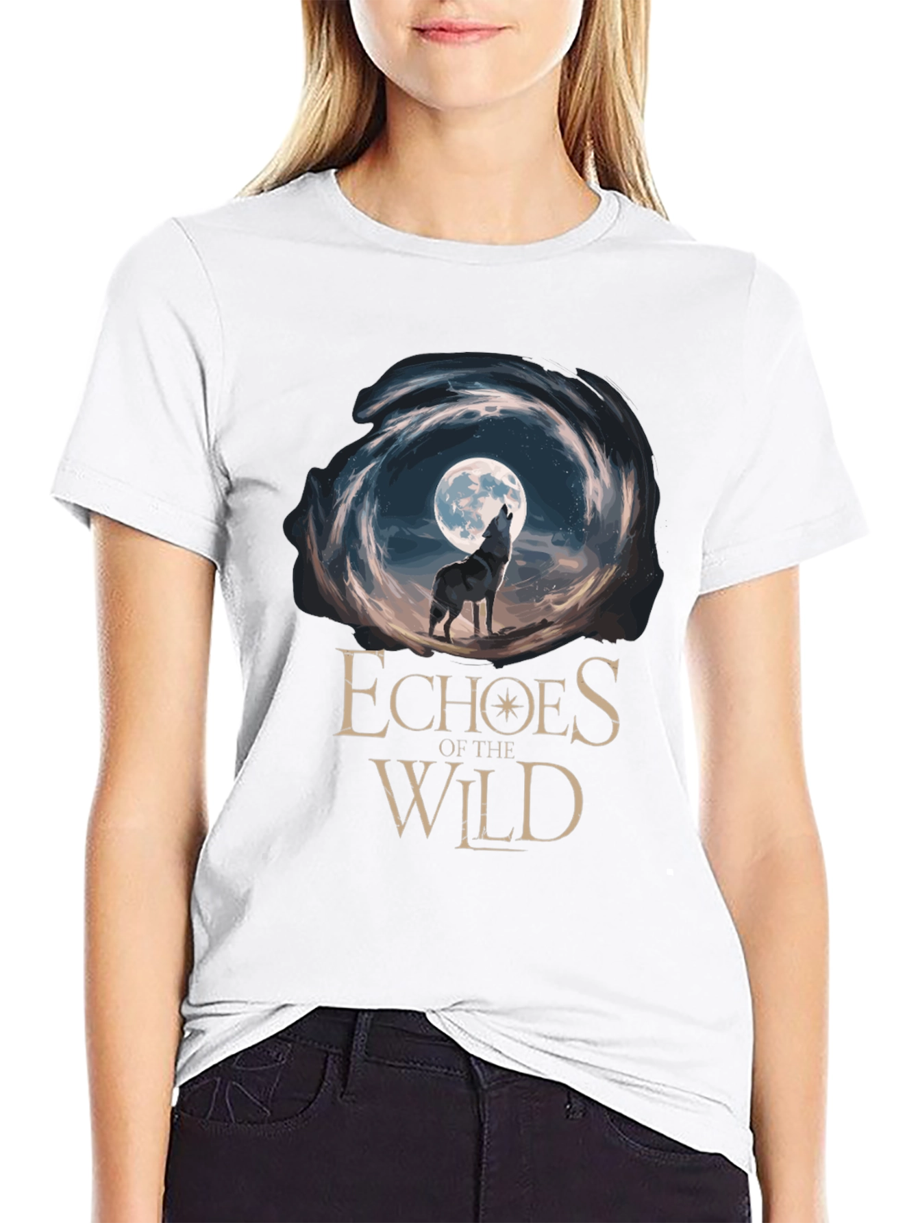 Echoes of the Wild Wolf Moon Graphic Tee
