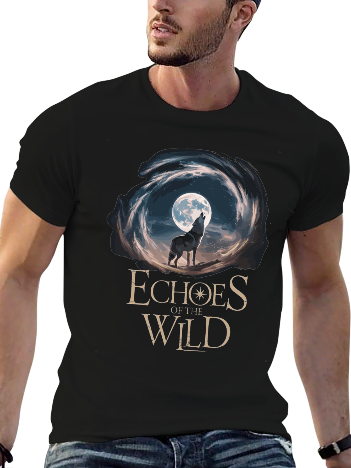 Echoes of the Wild Wolf Moon Graphic Tee