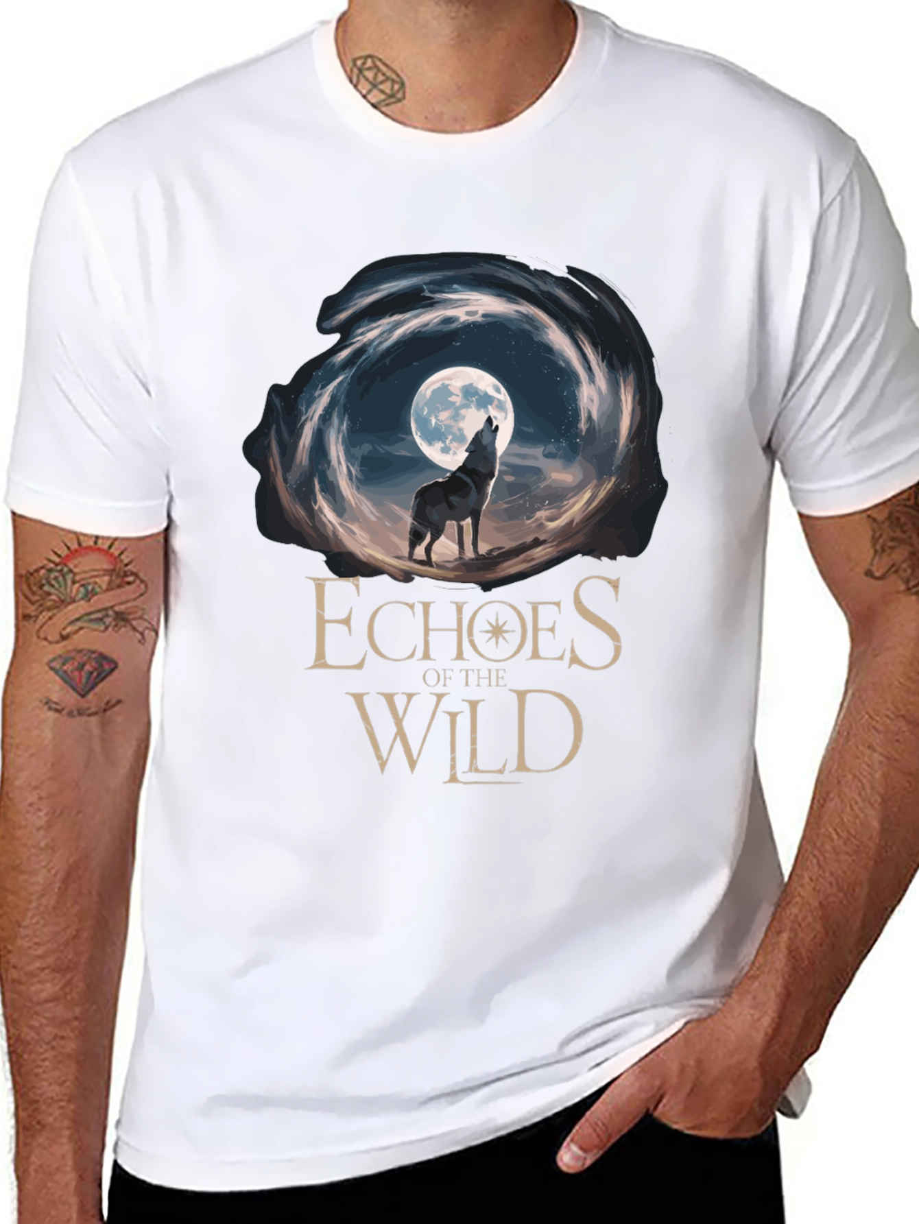 Echoes of the Wild Wolf Moon Graphic Tee