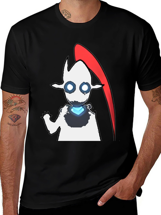 Abstract Character Graphic Tee - Black