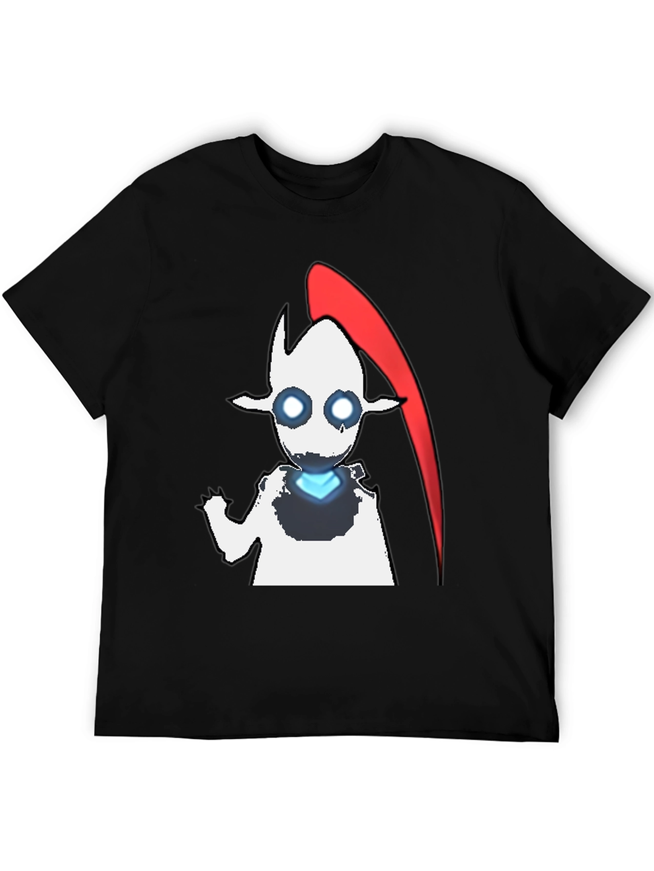 Abstract Character Graphic Tee - Black