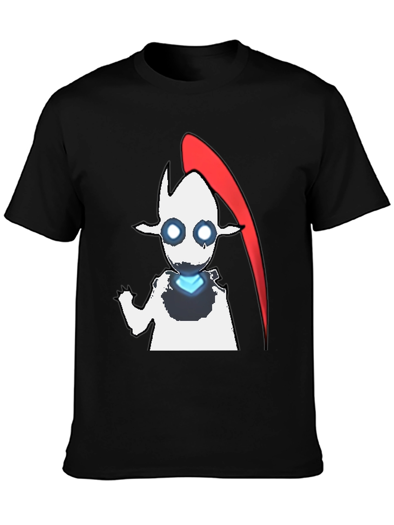 Abstract Character Graphic Tee - Black