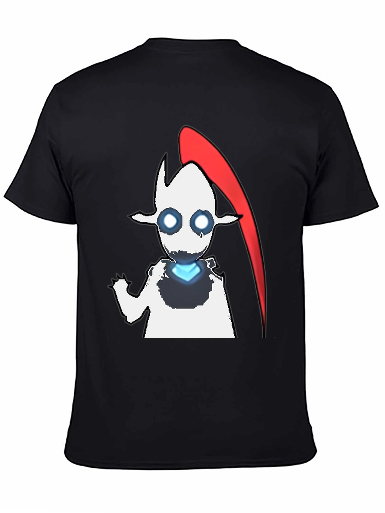 Abstract Character Graphic Tee - Black