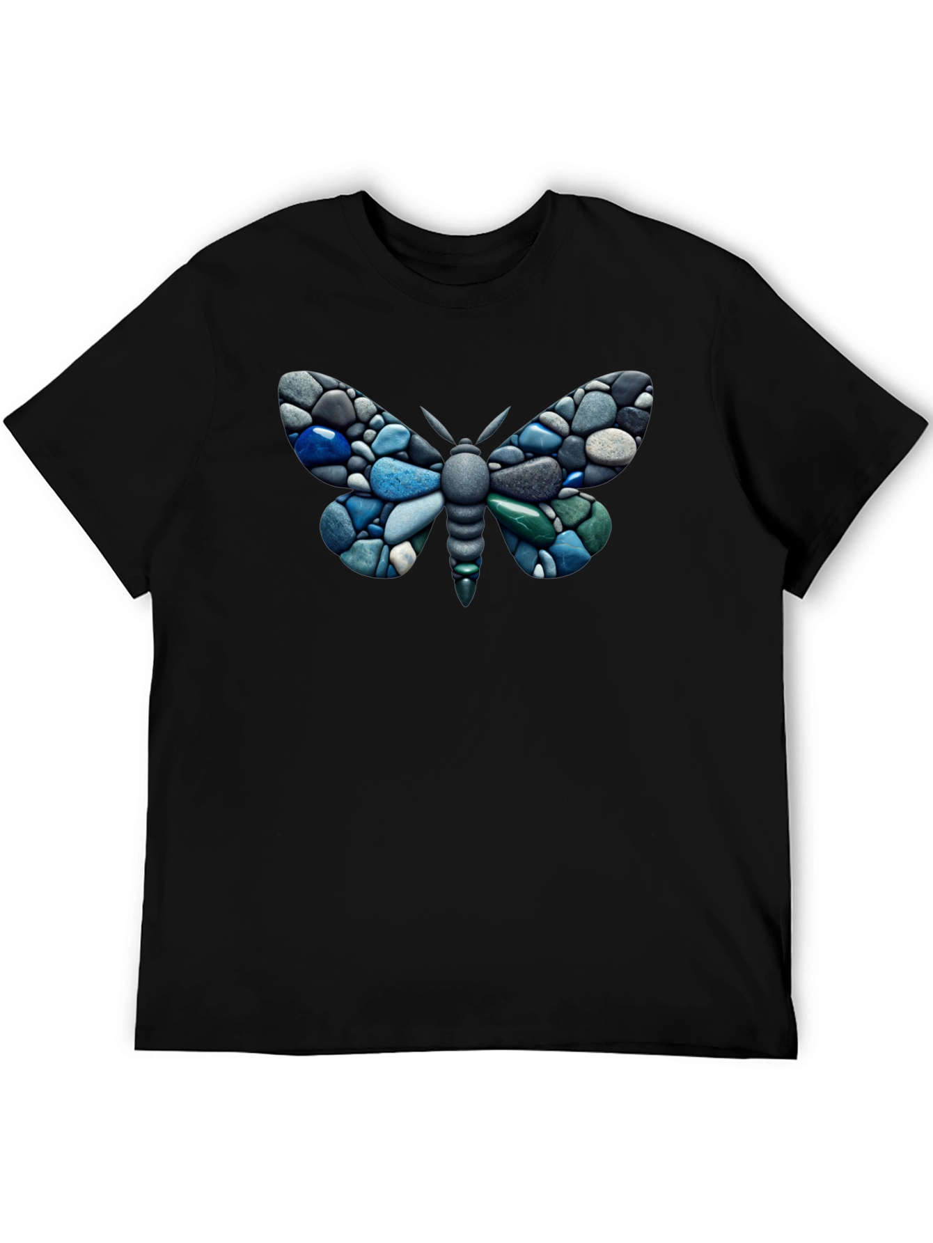 Stone Butterfly Graphic T-Shirt - Stylish Nature Design