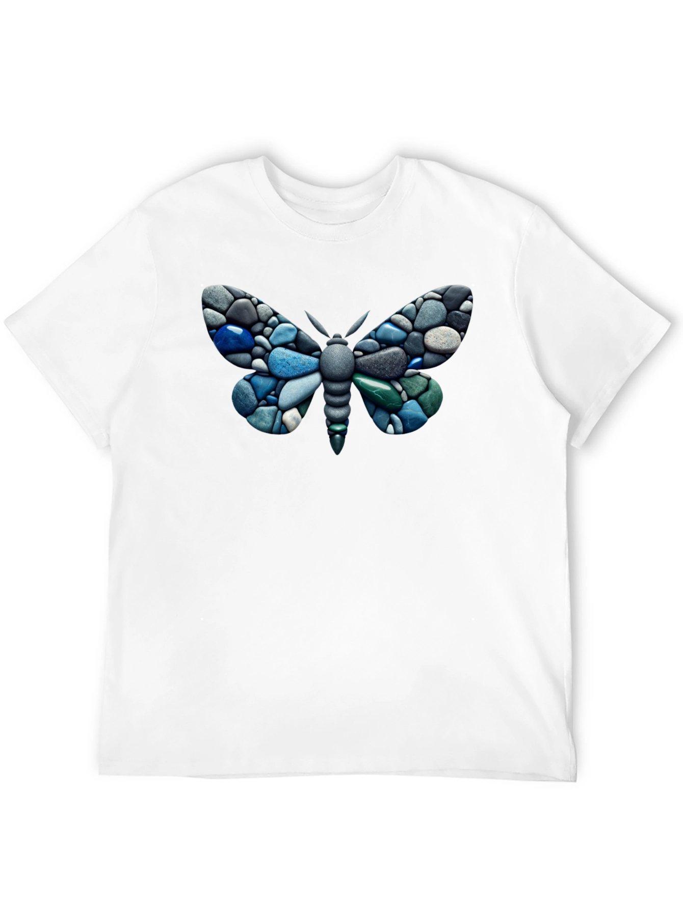 Stone Butterfly Graphic T-Shirt - Stylish Nature Design