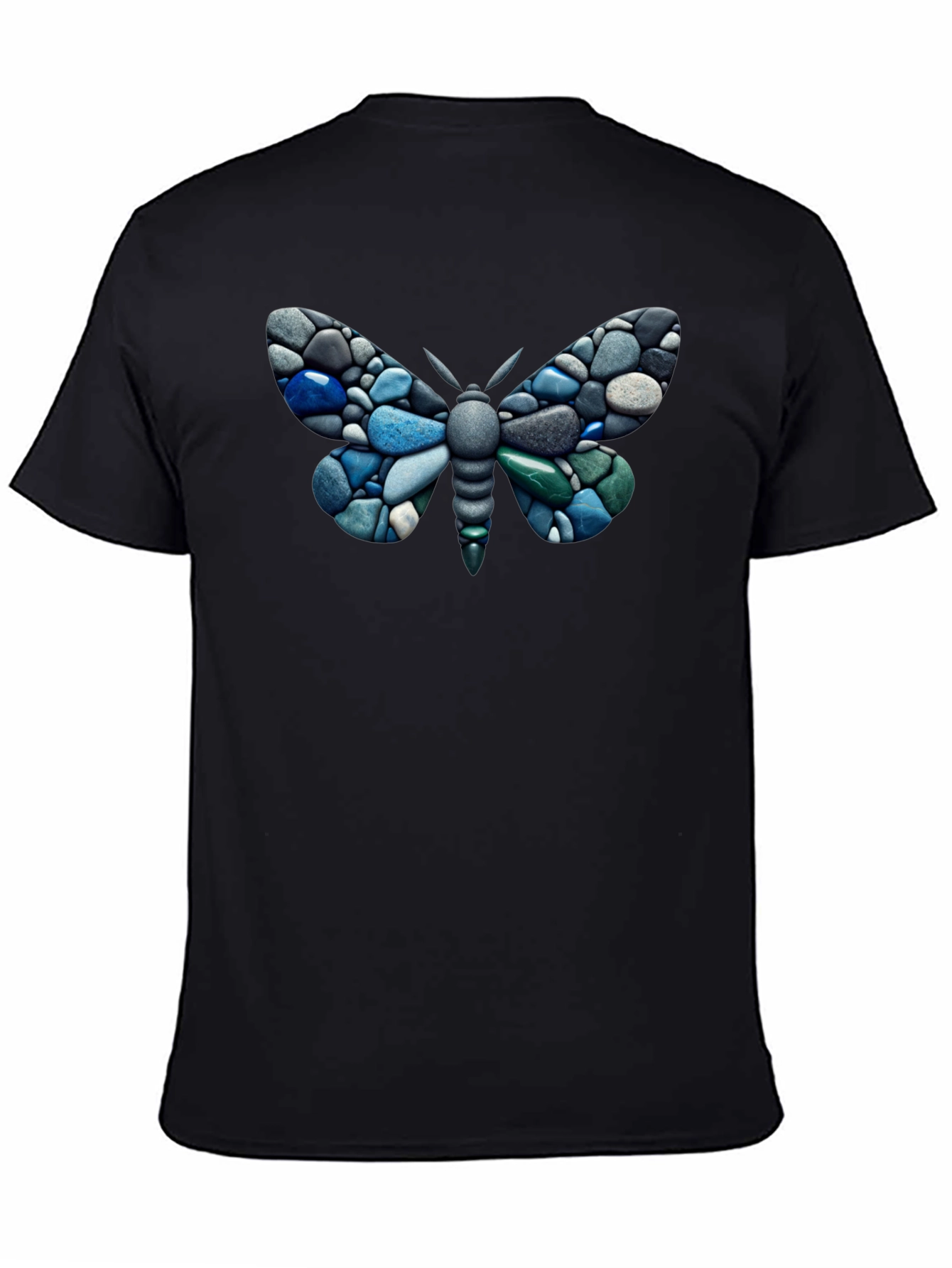 Stone Butterfly Graphic T-Shirt - Stylish Nature Design