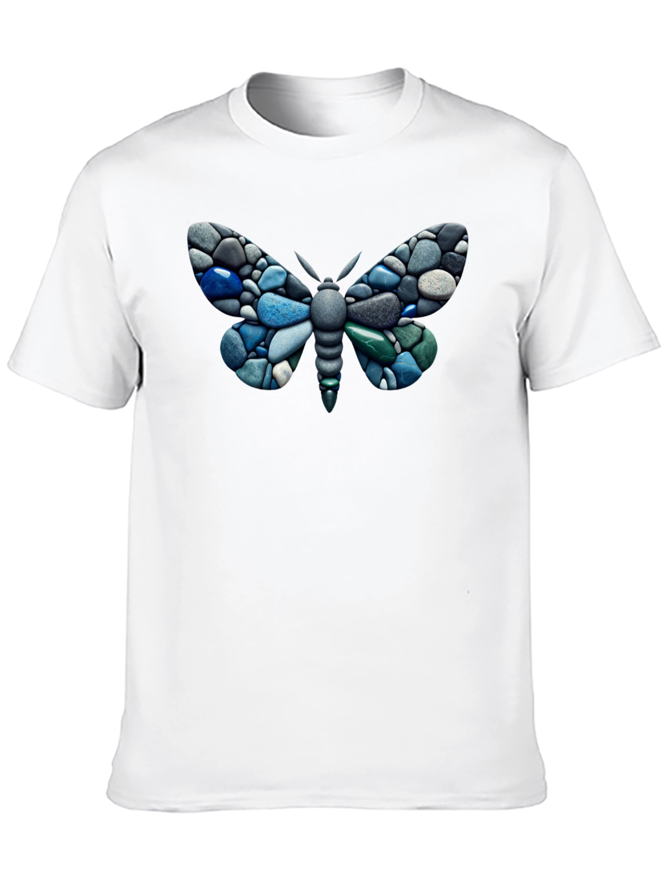 Stone Butterfly Graphic T-Shirt - Stylish Nature Design