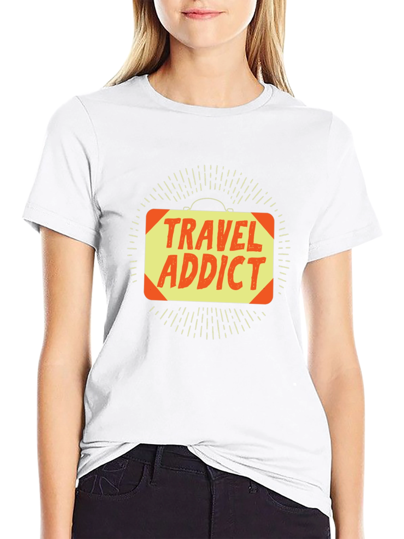 Travel Addict Graphic Tee - Black T-Shirt