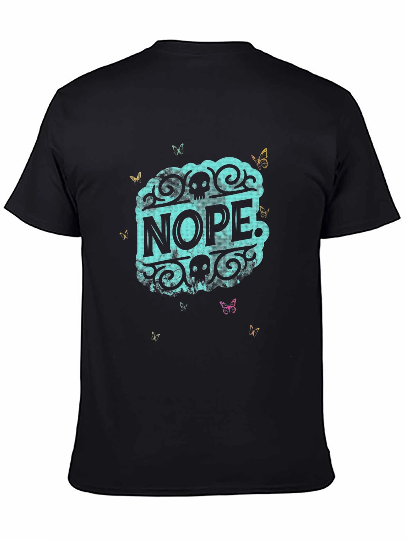 Nope Graphic Print Black T-Shirt