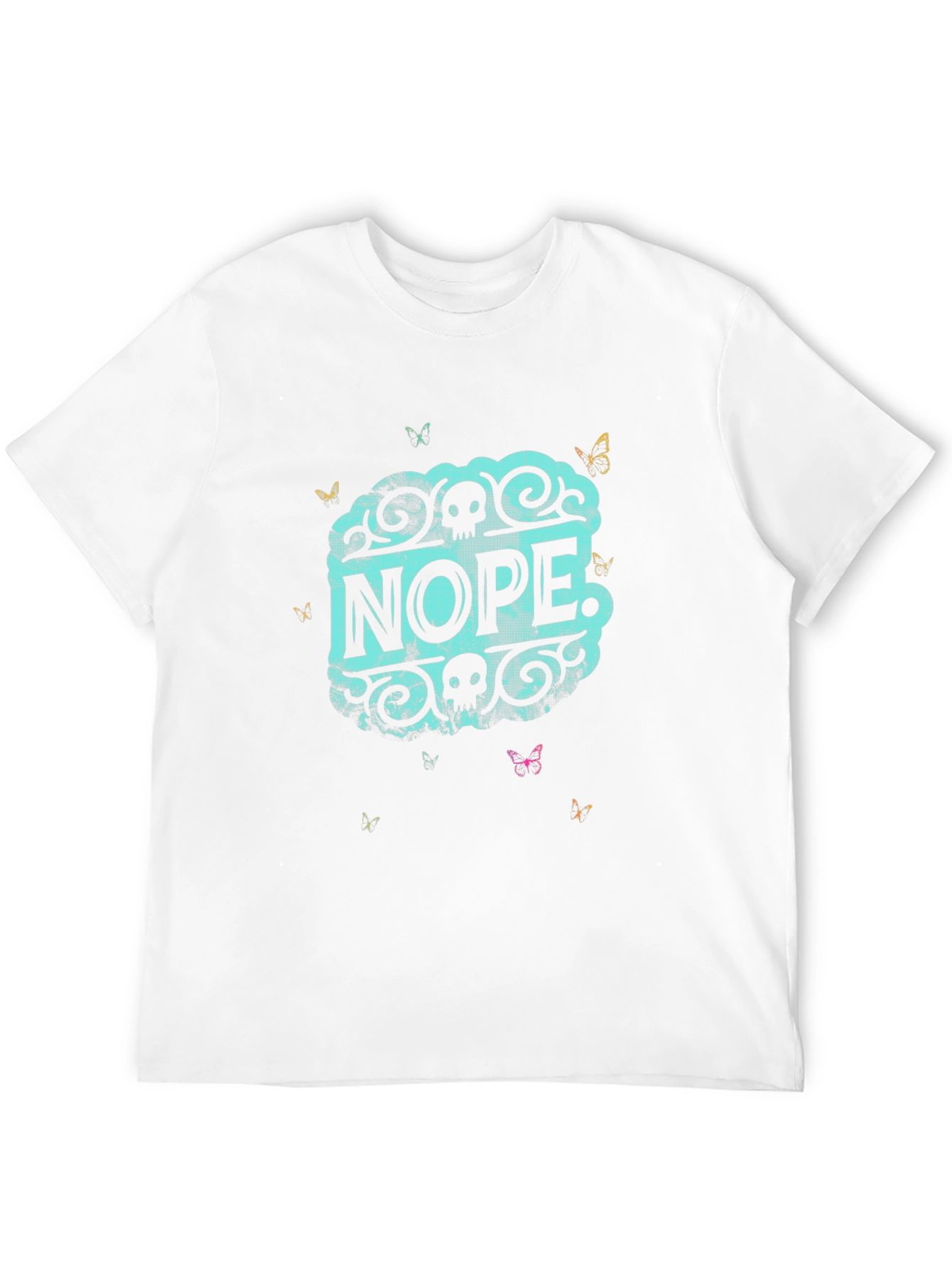 Nope Graphic Print Black T-Shirt