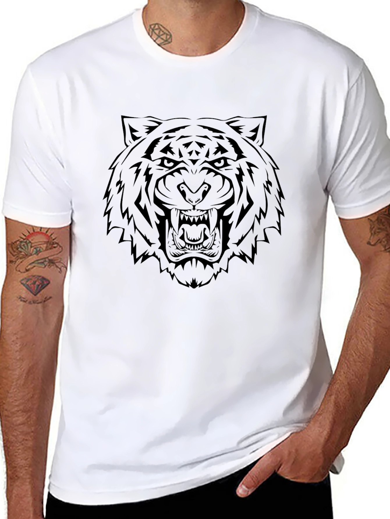 Black Tiger Graphic Tee - Fierce Style