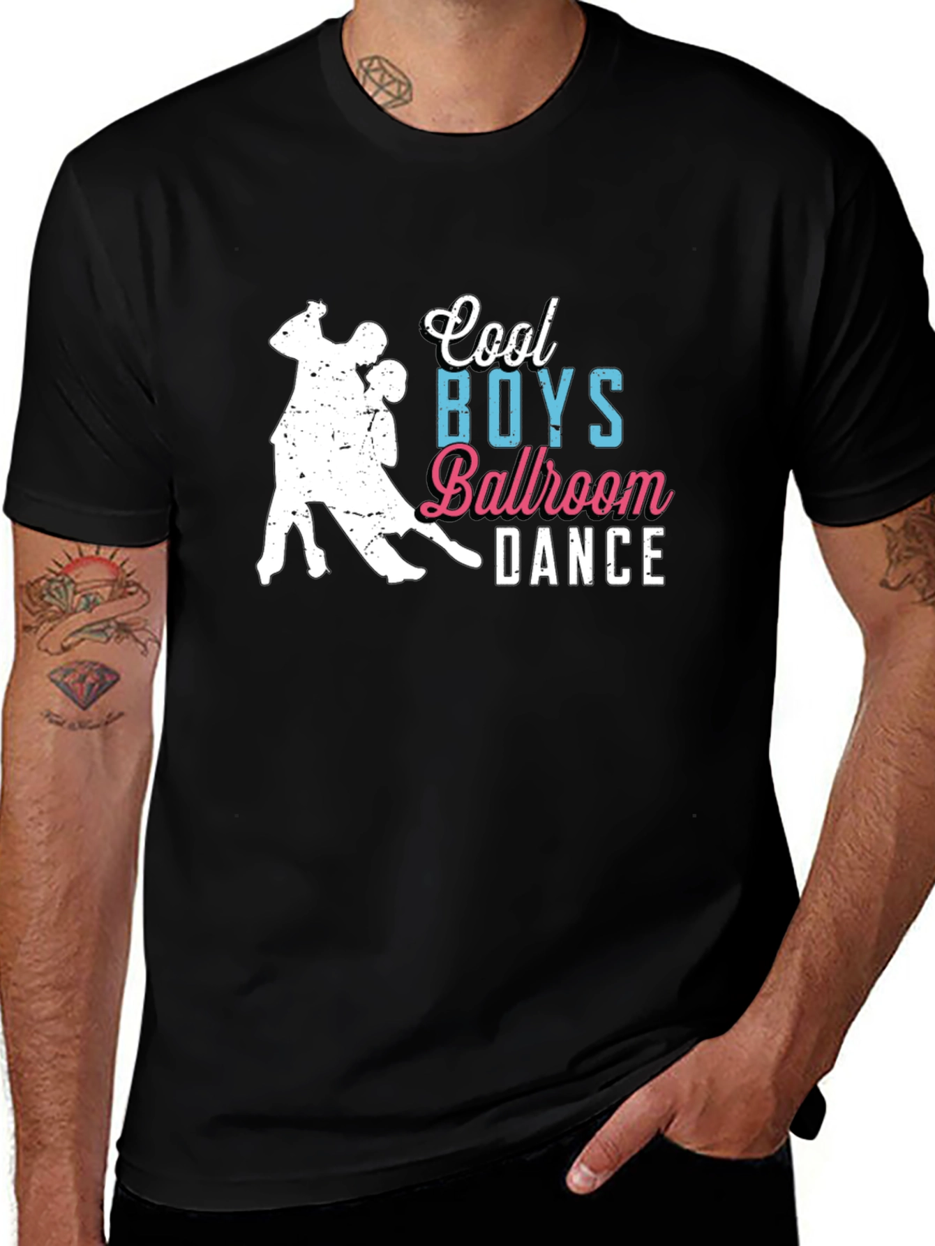 Cool Boys Ballroom Dance Black T-Shirt