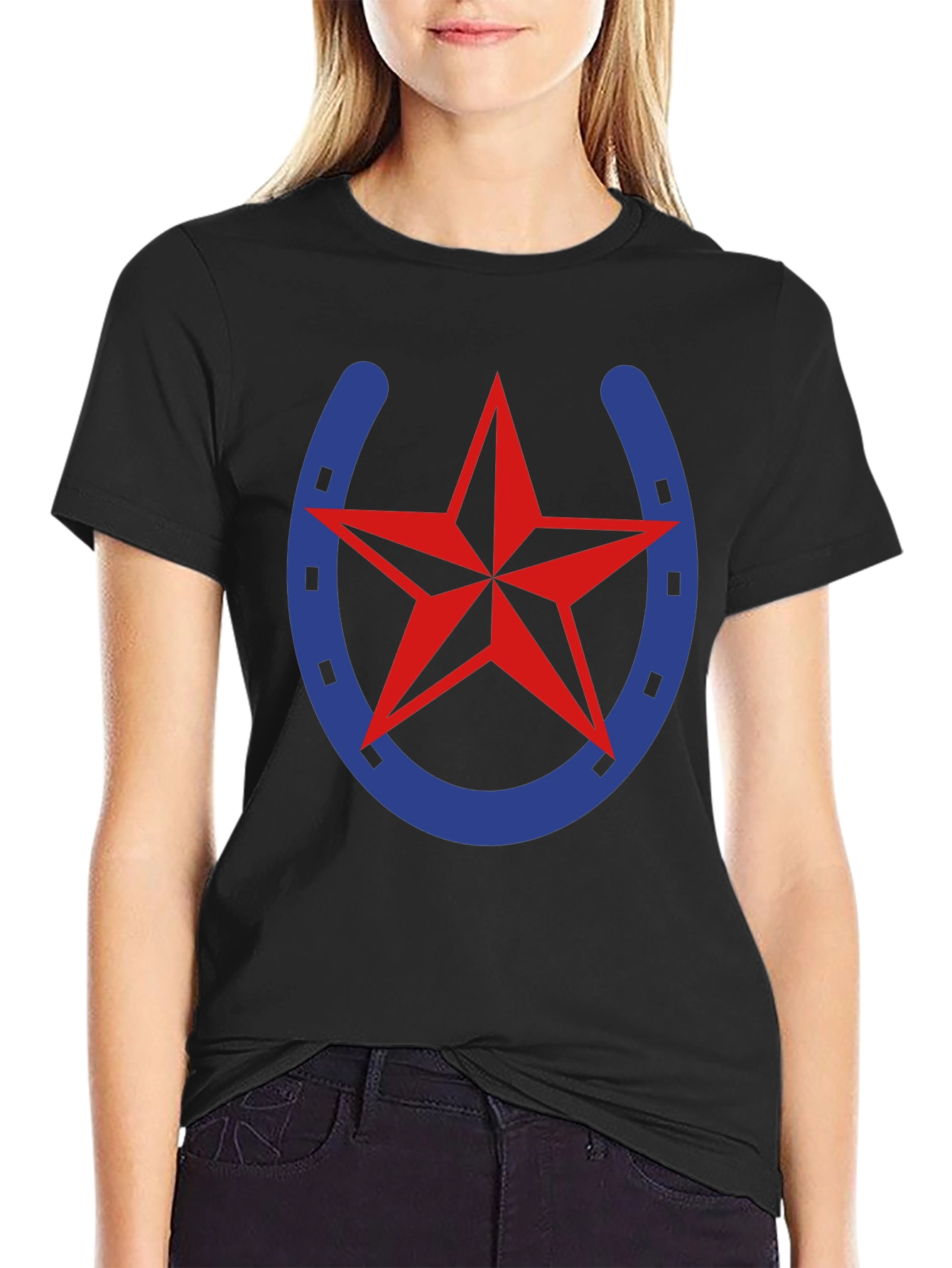 Horseshoe Star Graphic Tee - Lucky Western Style