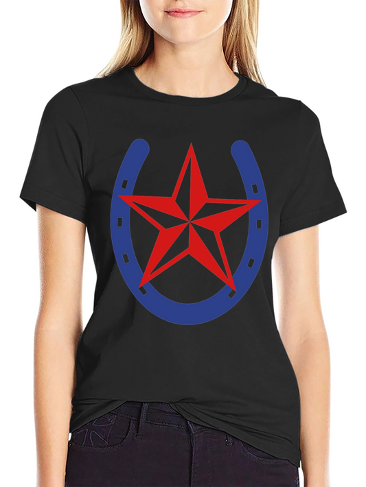 Horseshoe Star Graphic Tee - Lucky Western Style