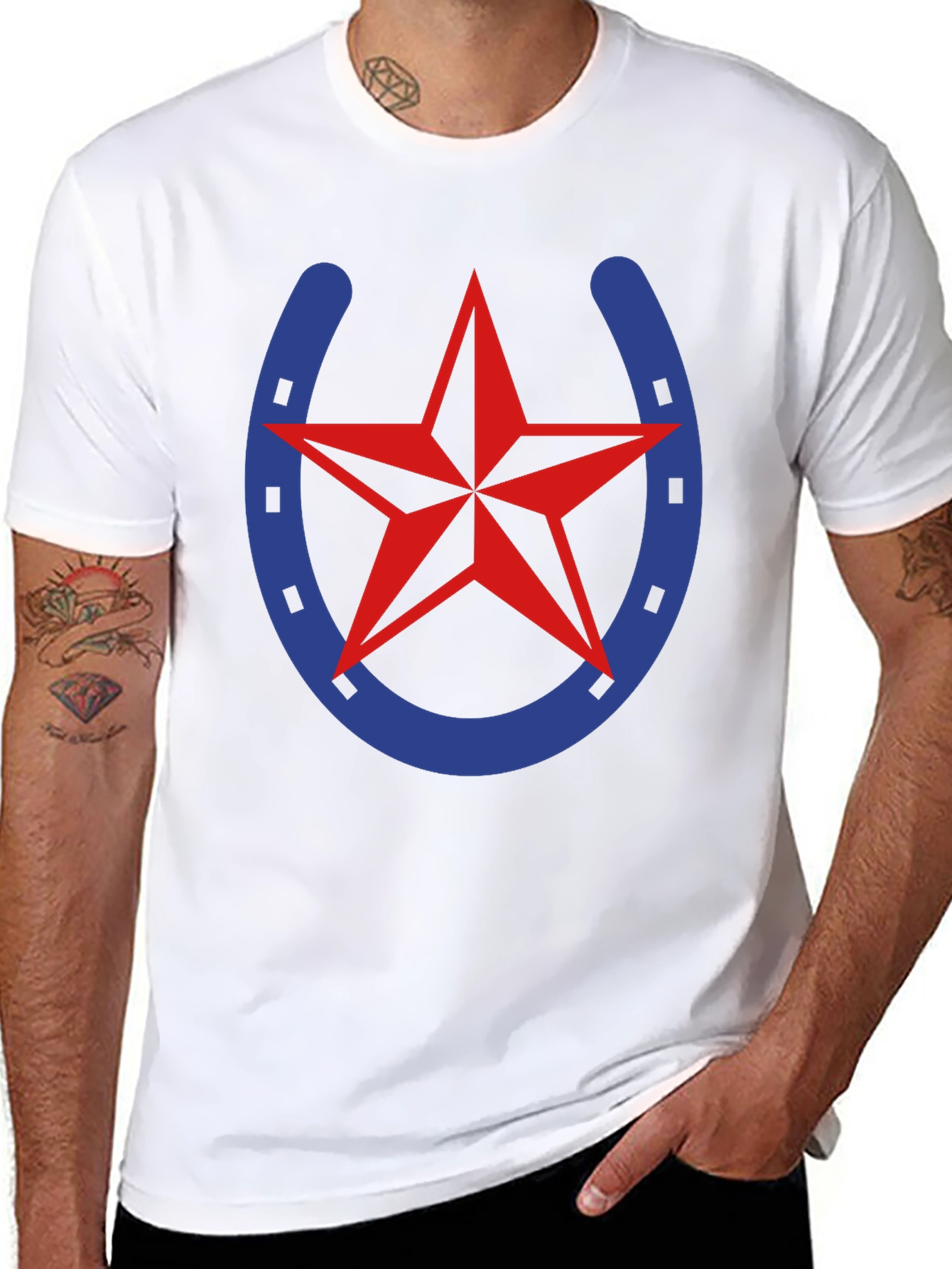 Horseshoe Star Graphic Tee - Lucky Western Style