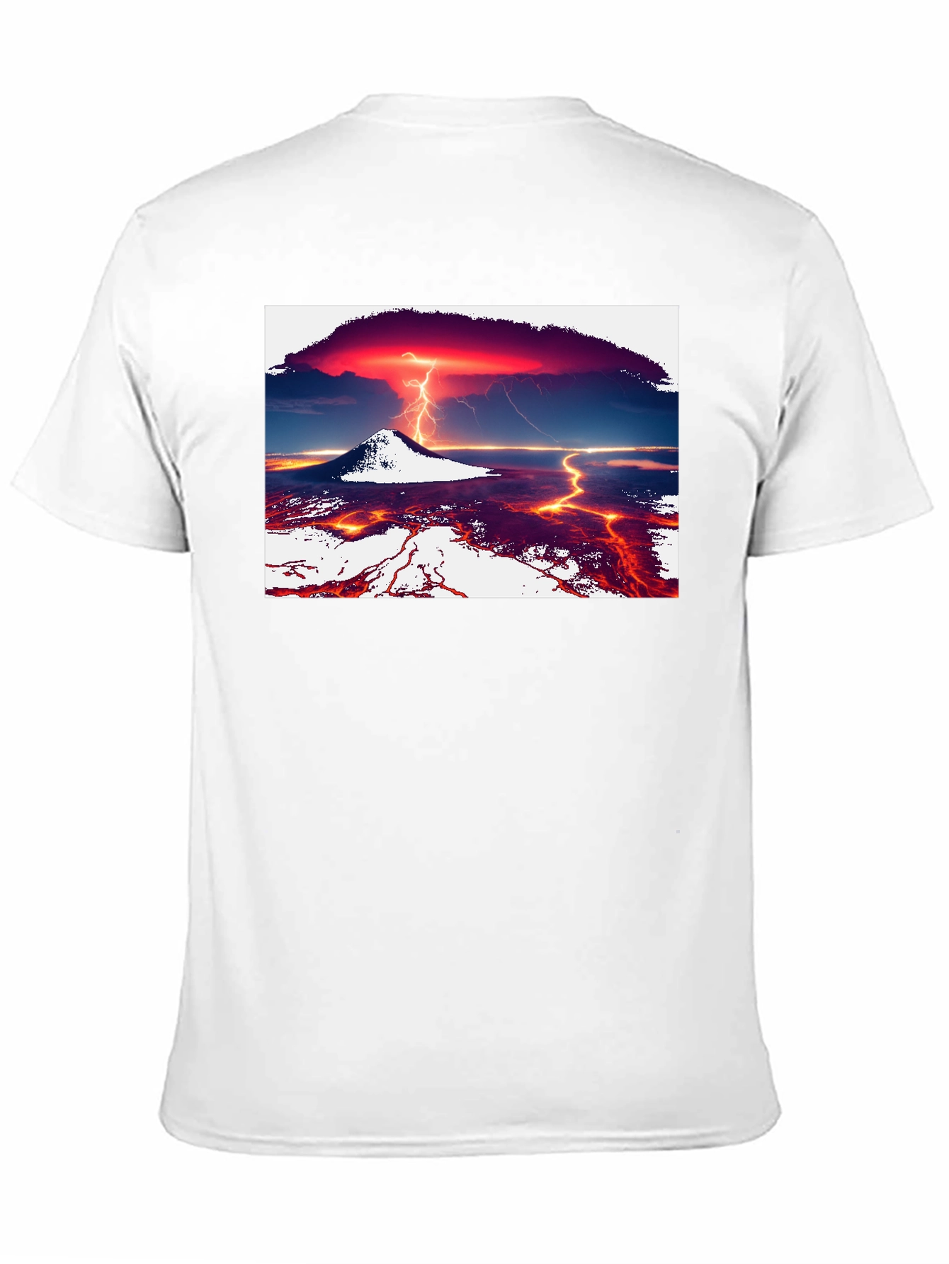 Volcano Lightning Graphic Tee - Black