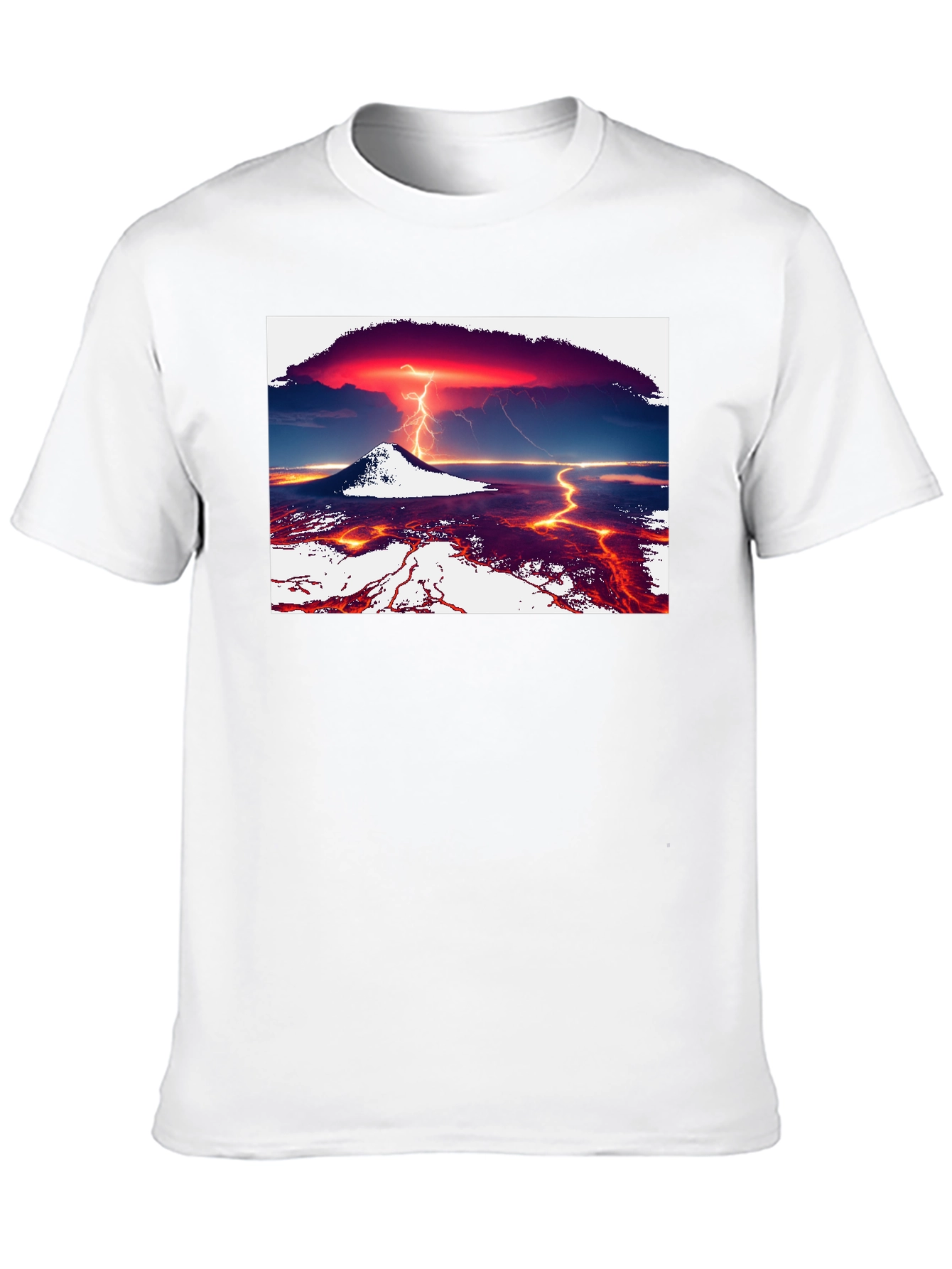 Volcano Lightning Graphic Tee - Black