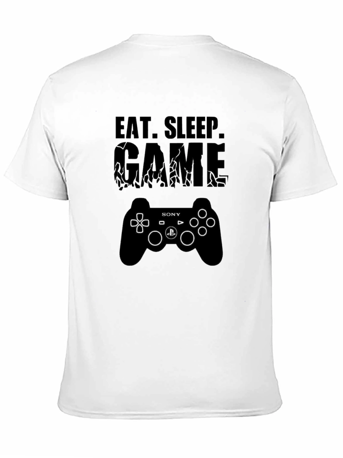 Eat Sleep Game Black T-Shirt PlayStation Gamer