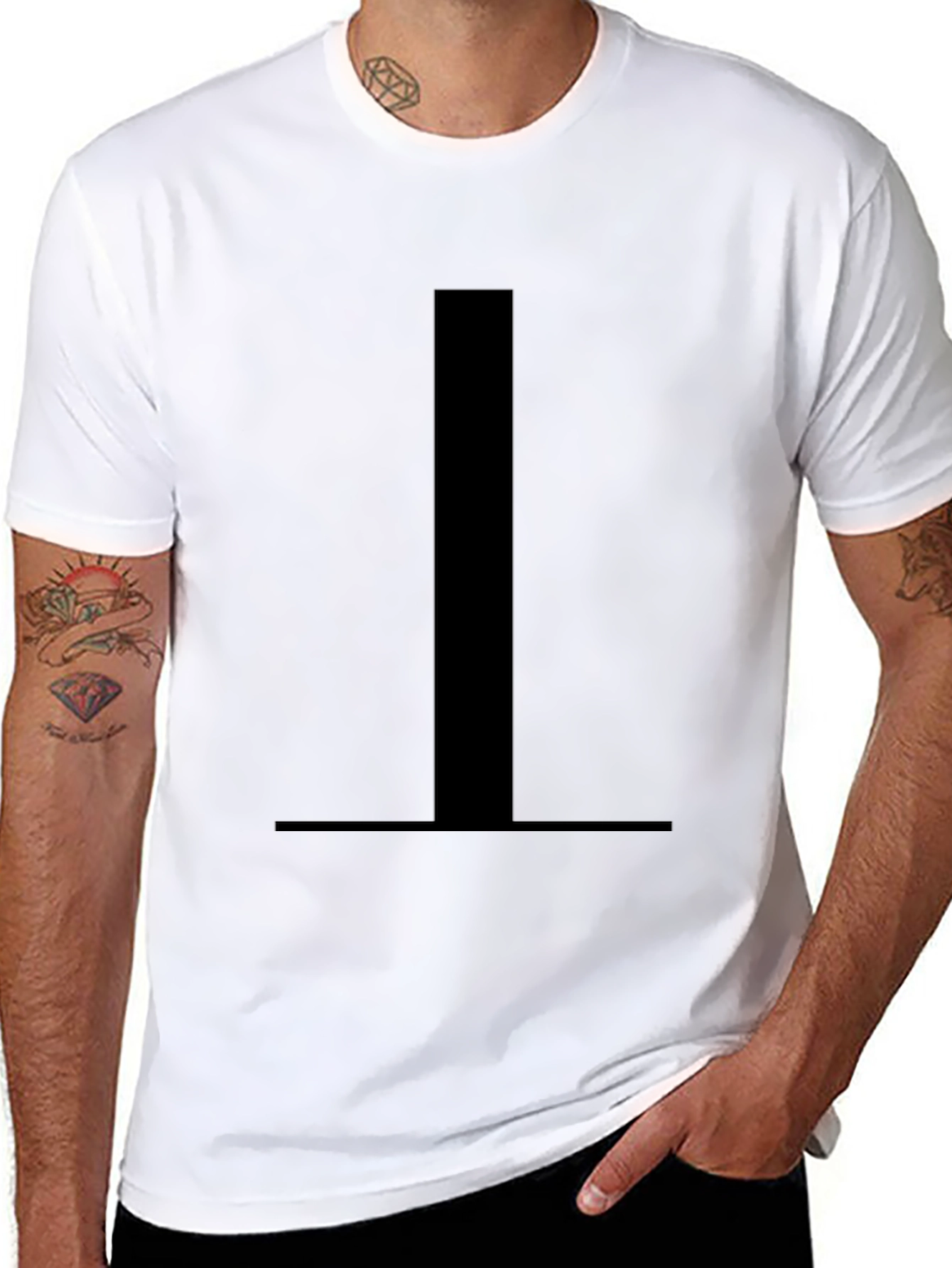 Minimalist Black T-Shirt with Bold Graphic