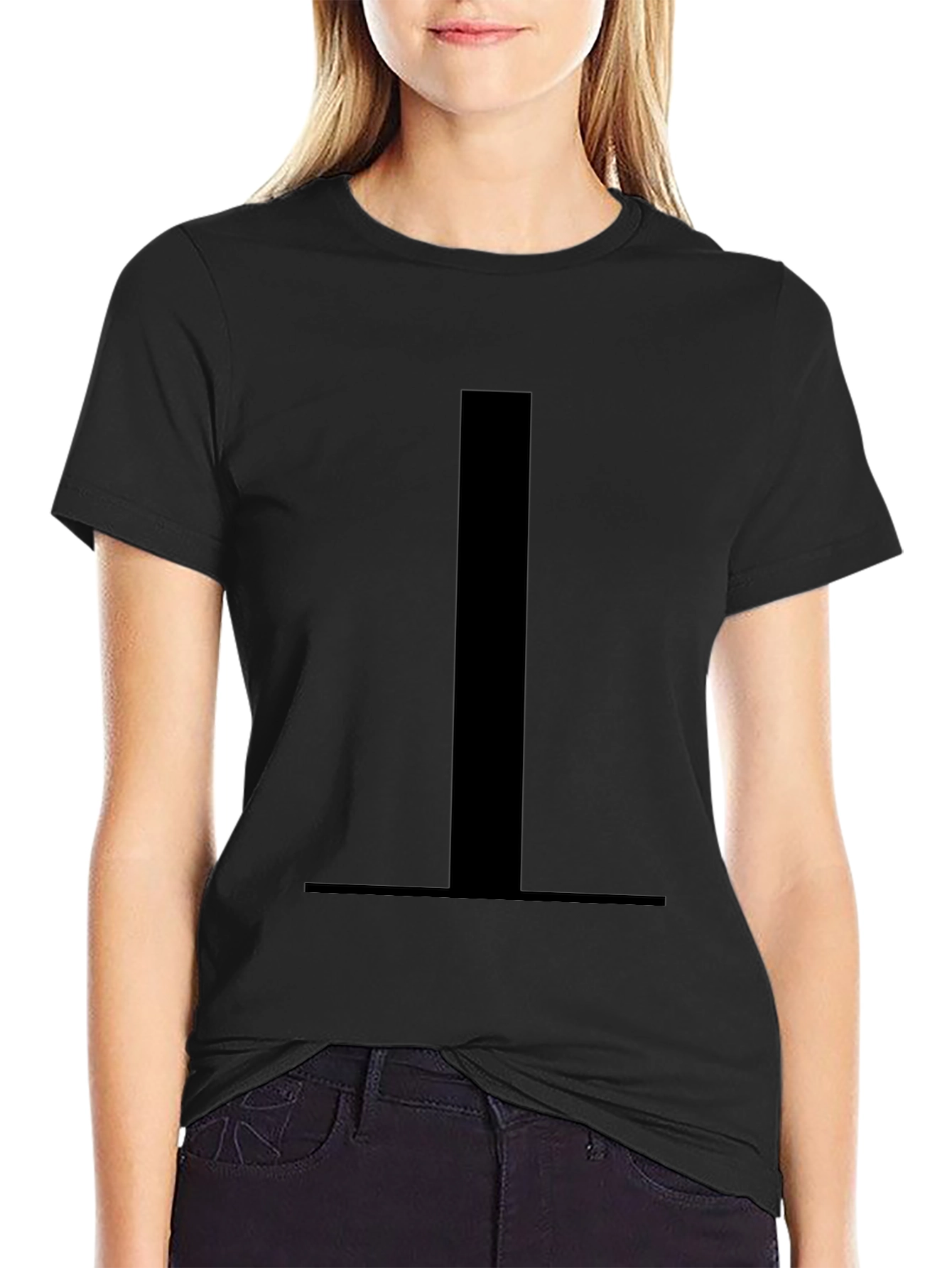 Minimalist Black T-Shirt with Bold Graphic