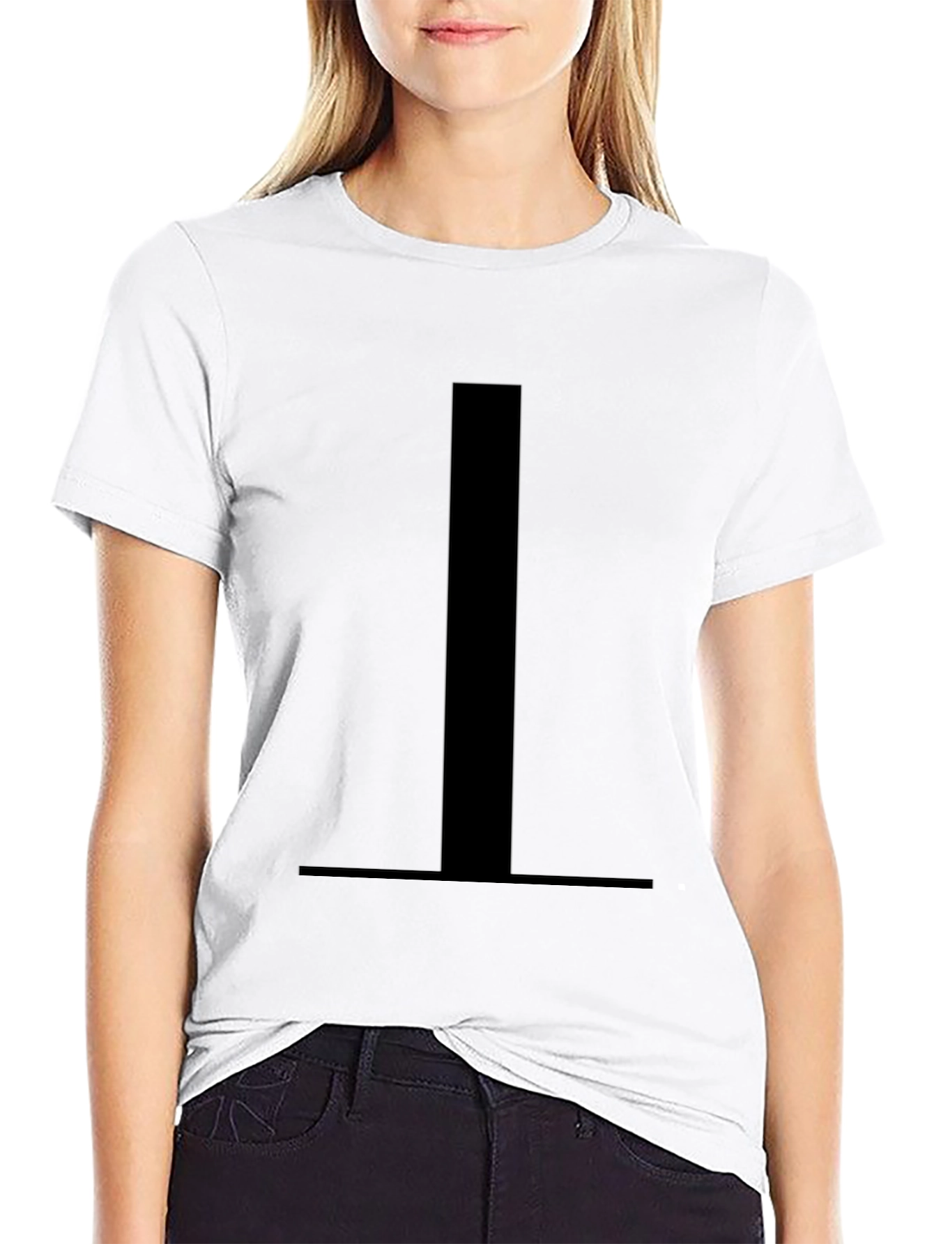 Minimalist Black T-Shirt with Bold Graphic