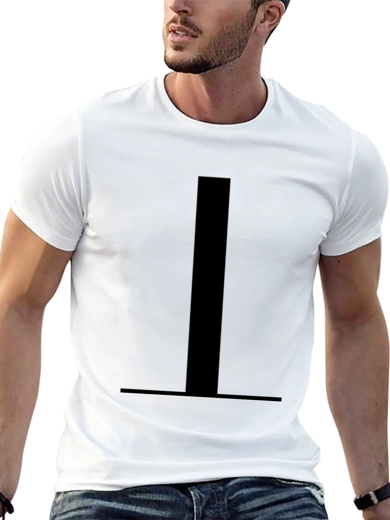 Minimalist Black T-Shirt with Bold Graphic