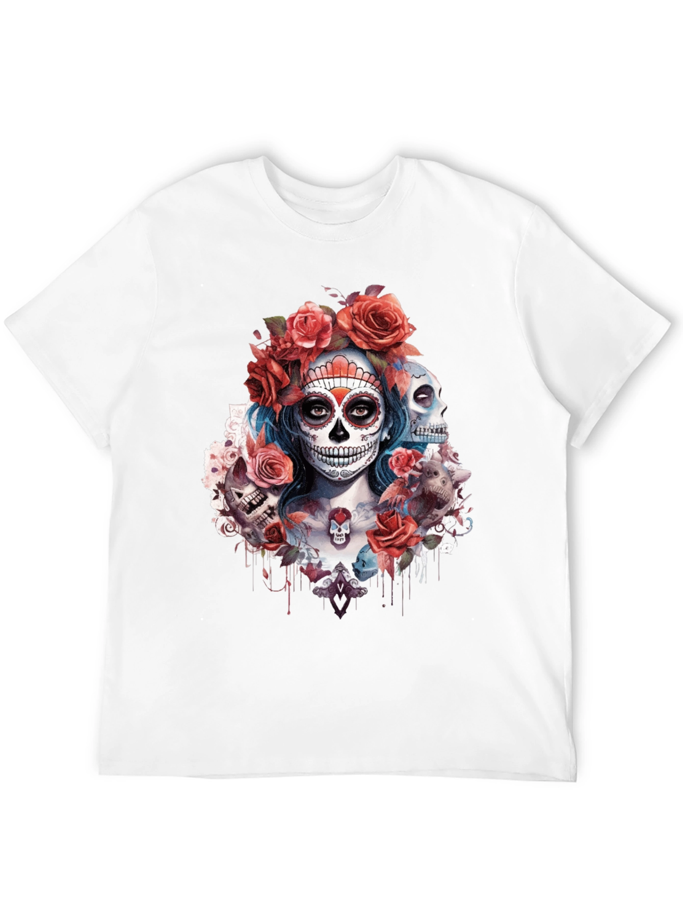 Day of the Dead Skull Graphic Tee