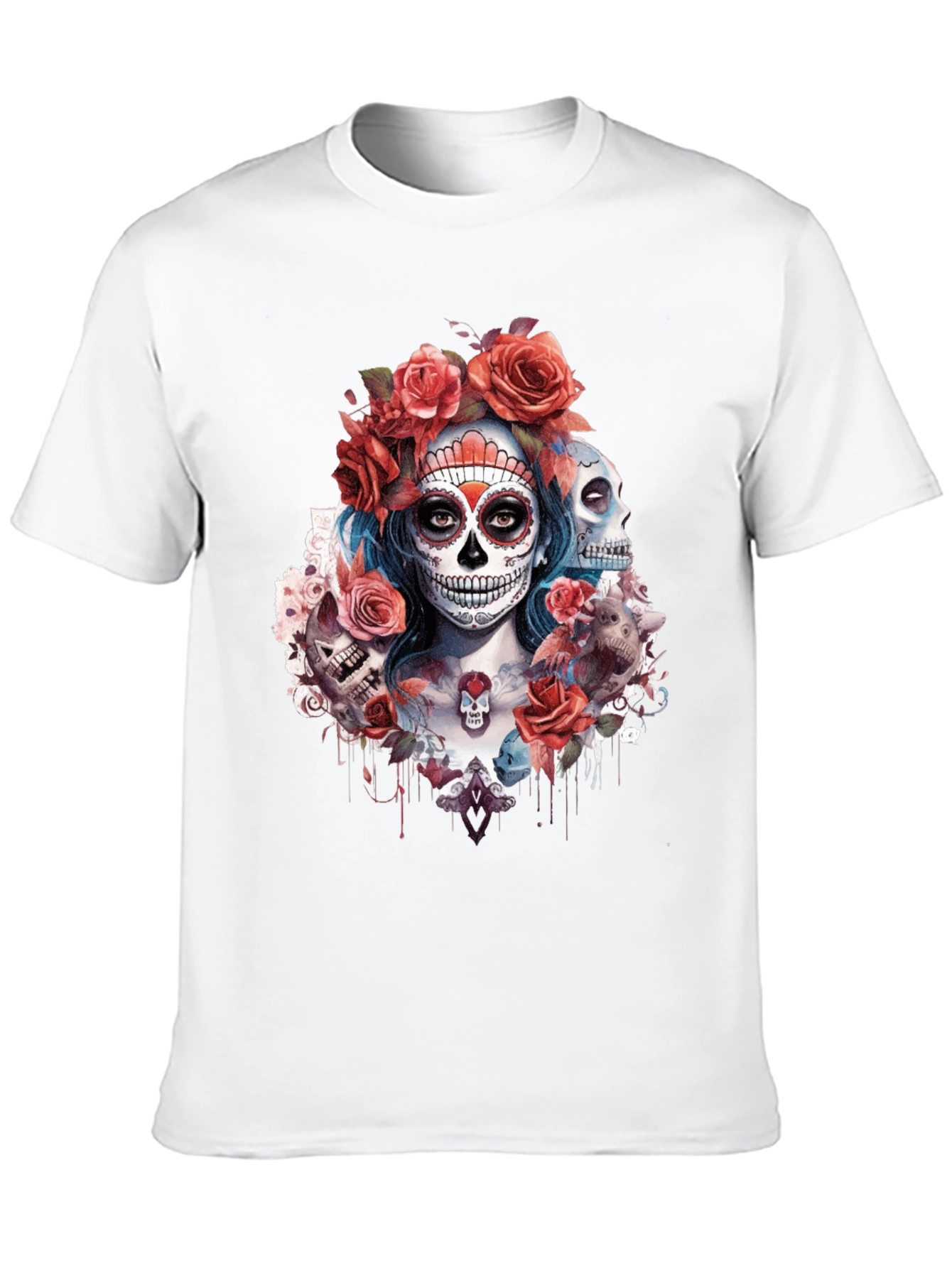 Day of the Dead Skull Graphic Tee