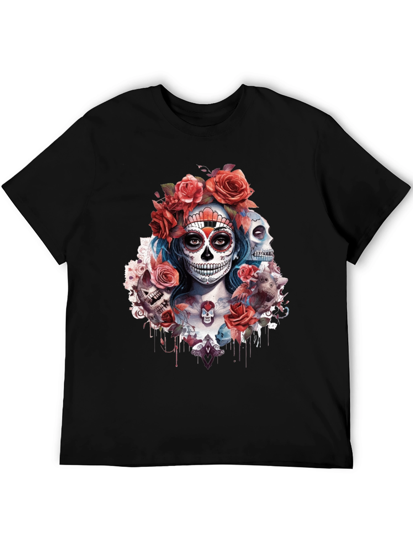 Day of the Dead Skull Graphic Tee