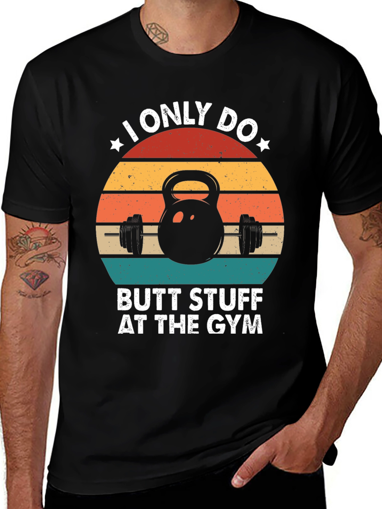 Butt Stuff Gym T-Shirt Funny Workout Tee