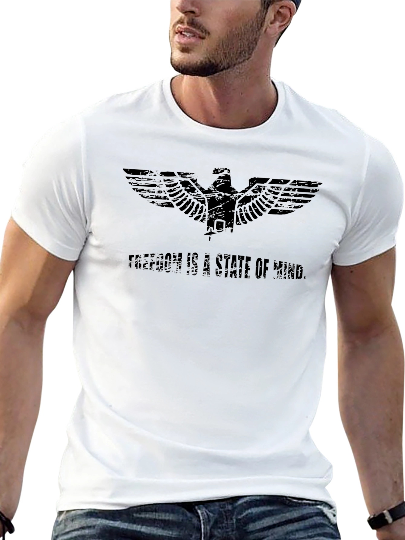 Freedom State of Mind Eagle Graphic T-Shirt