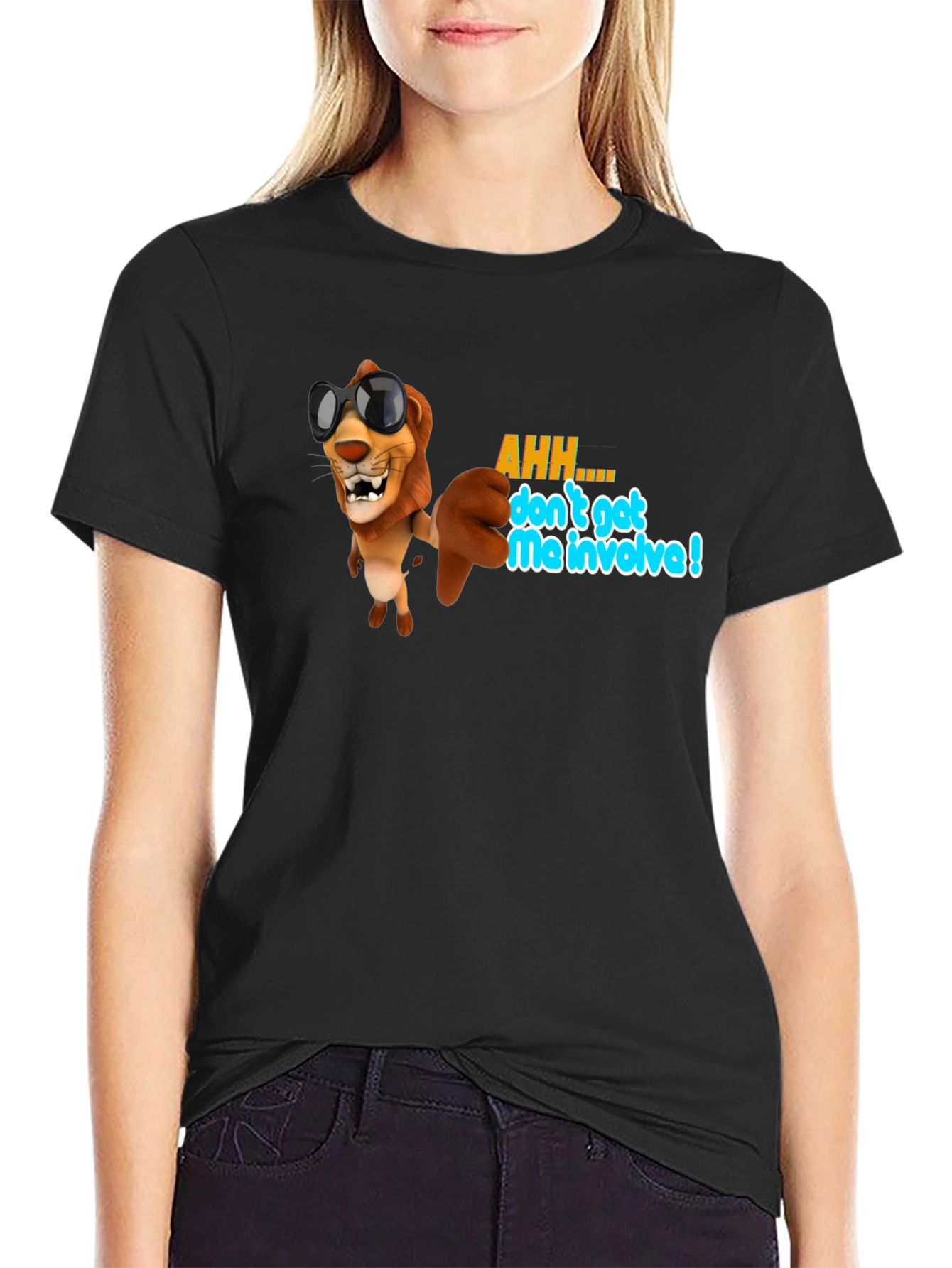 Cool Lion Graphic T-Shirt - Dont Get Me Involved!