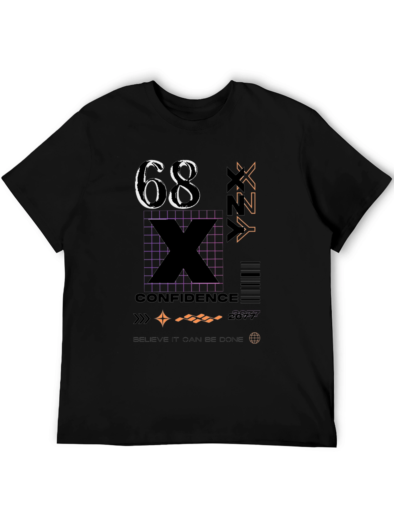 Stylish Graphic Tee: 68 Confidence Believe It!