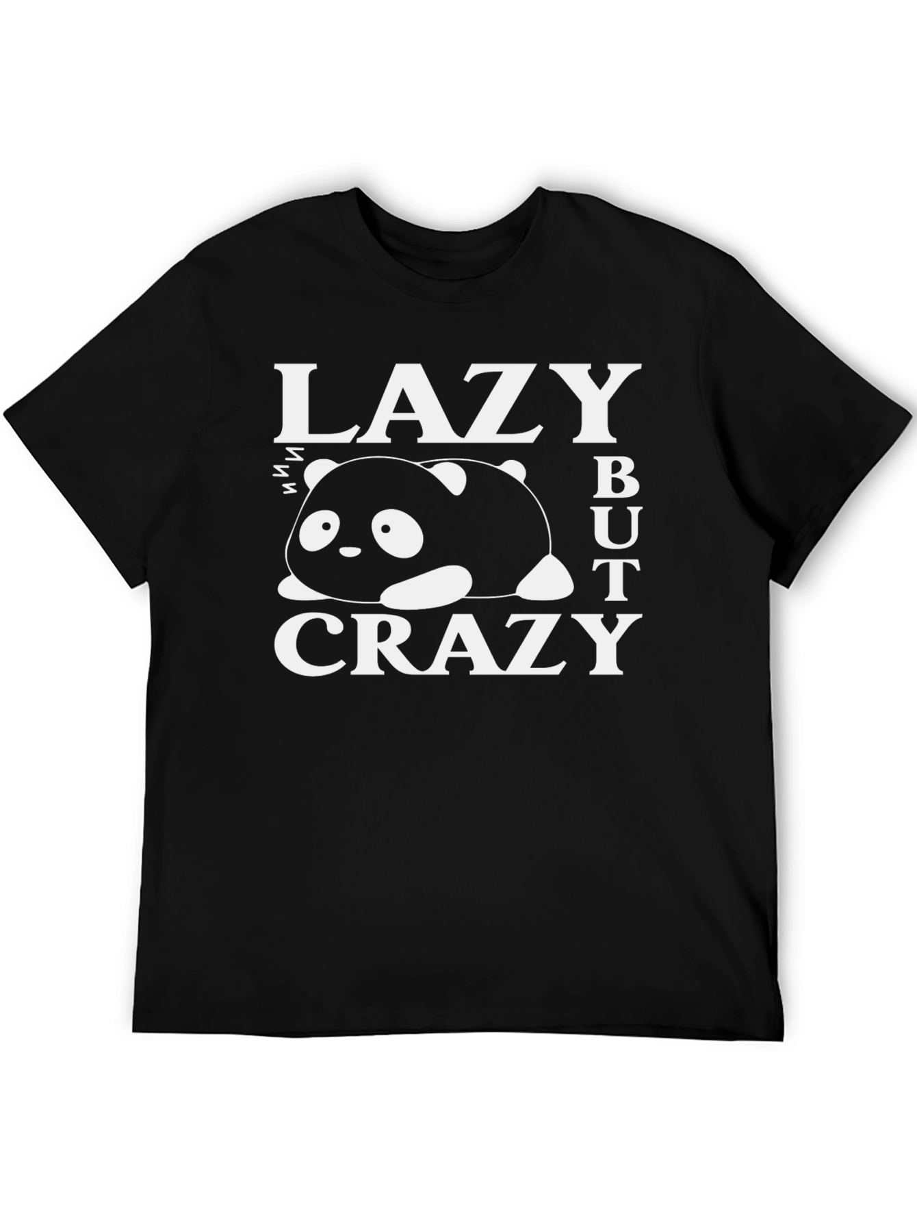 Lazy But Crazy Panda Graphic Tee