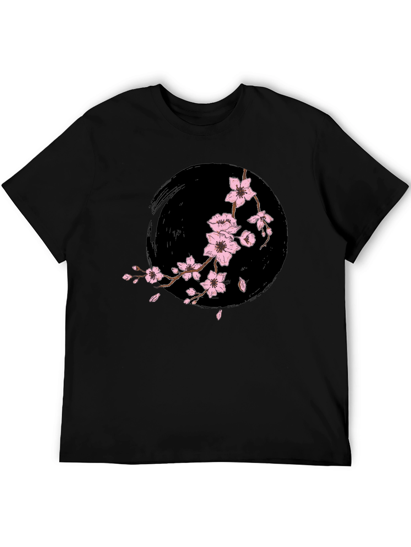 Blossom Branch Graphic Black T-Shirt