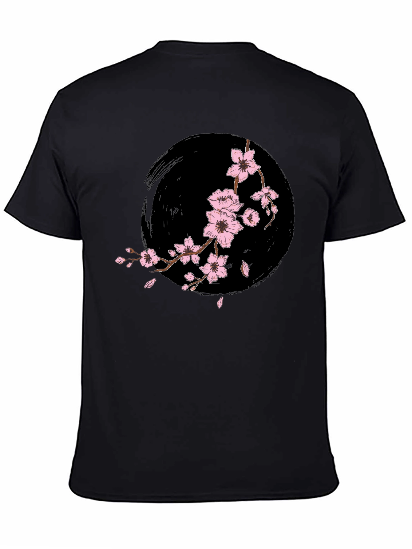 Blossom Branch Graphic Black T-Shirt