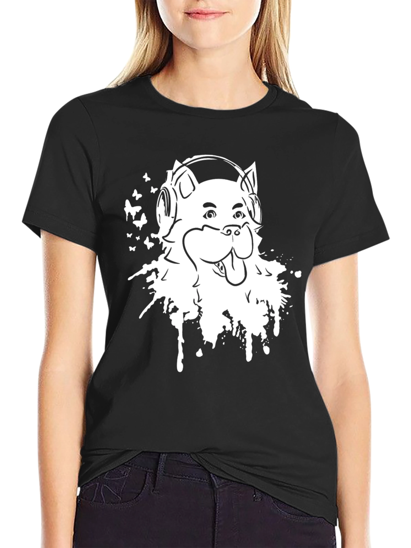 Cool Dog Graphic Tee - Music Lover Design