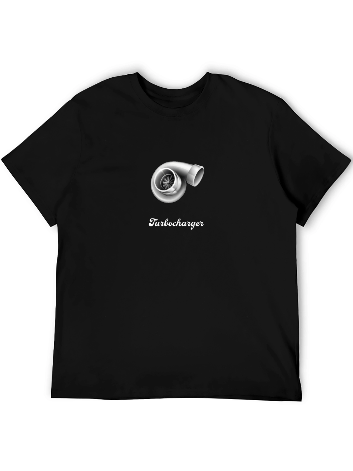 Turbocharger Graphic Tee - Black Cotton T-Shirt