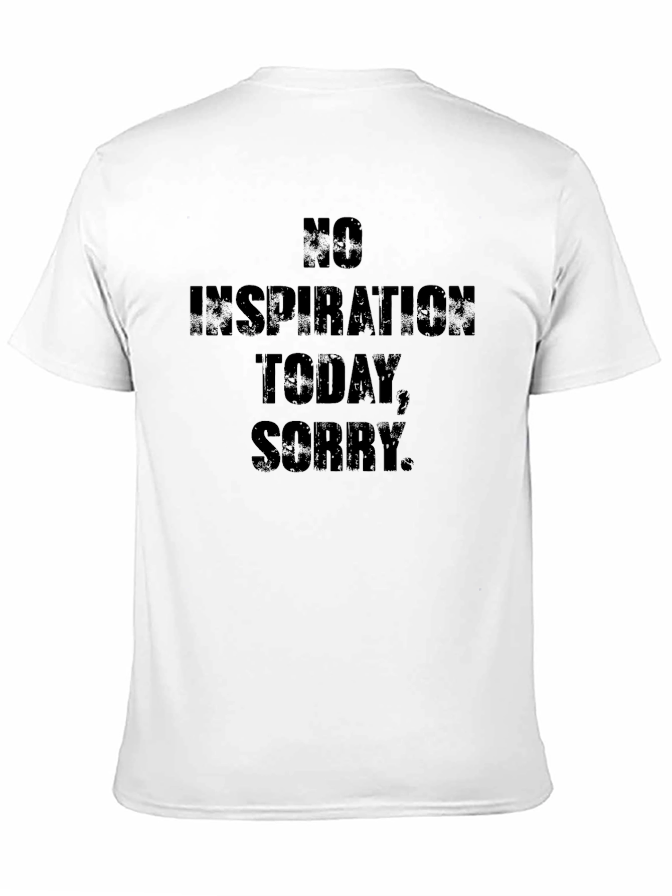 No Inspiration Today Graphic Tee - Black Cotton