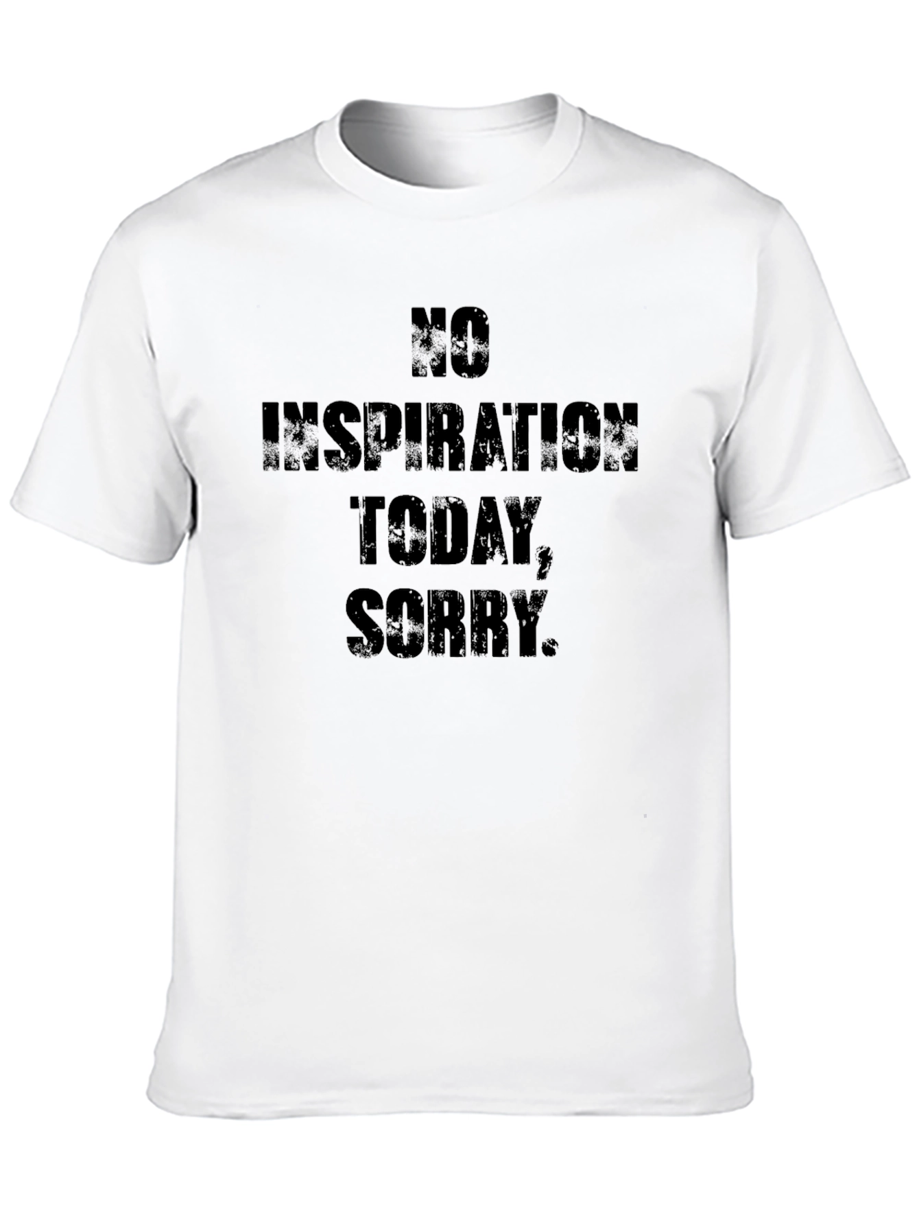 No Inspiration Today Graphic Tee - Black Cotton