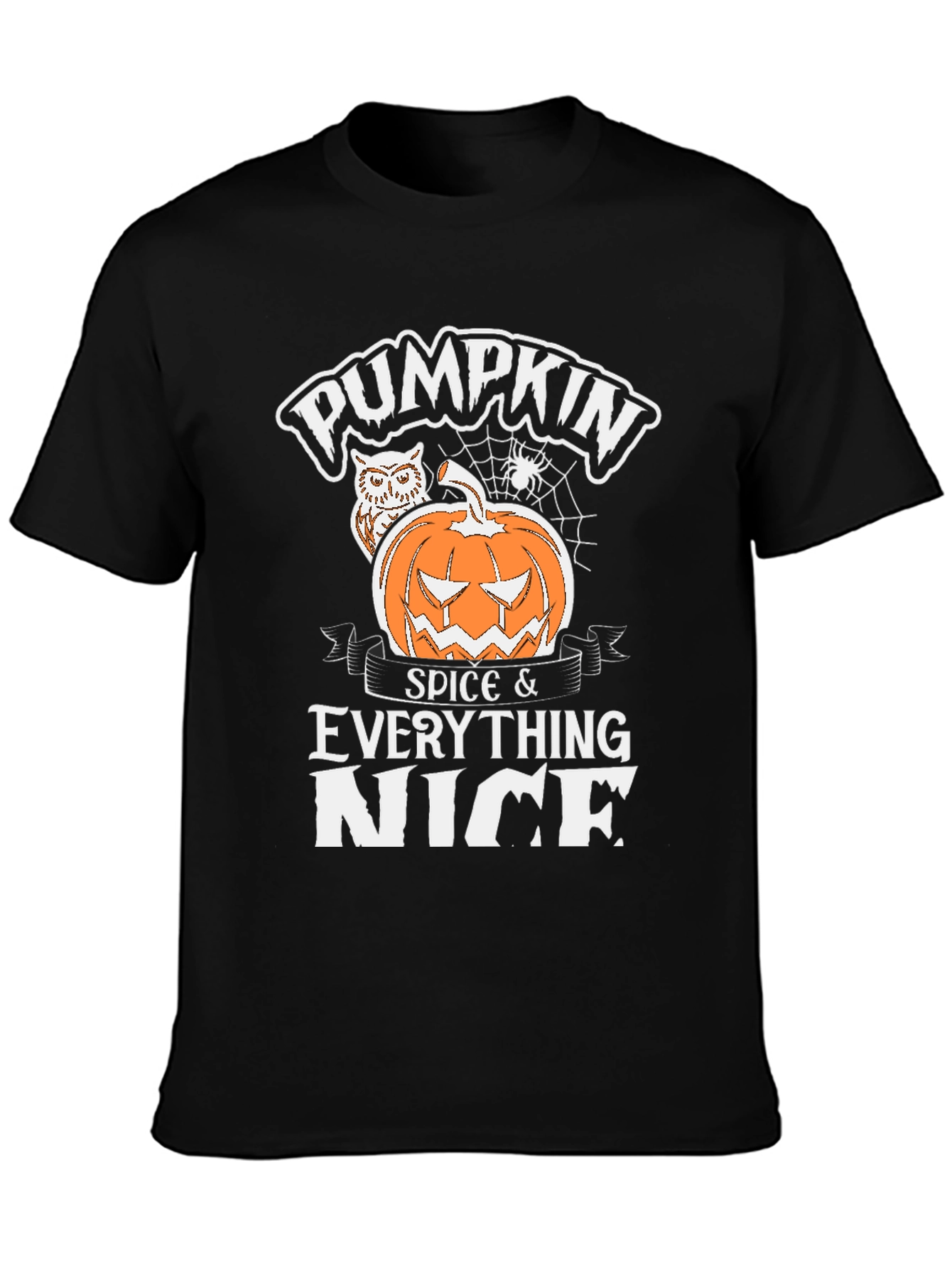 Pumpkin Spice Everything Nice Black T-Shirt
