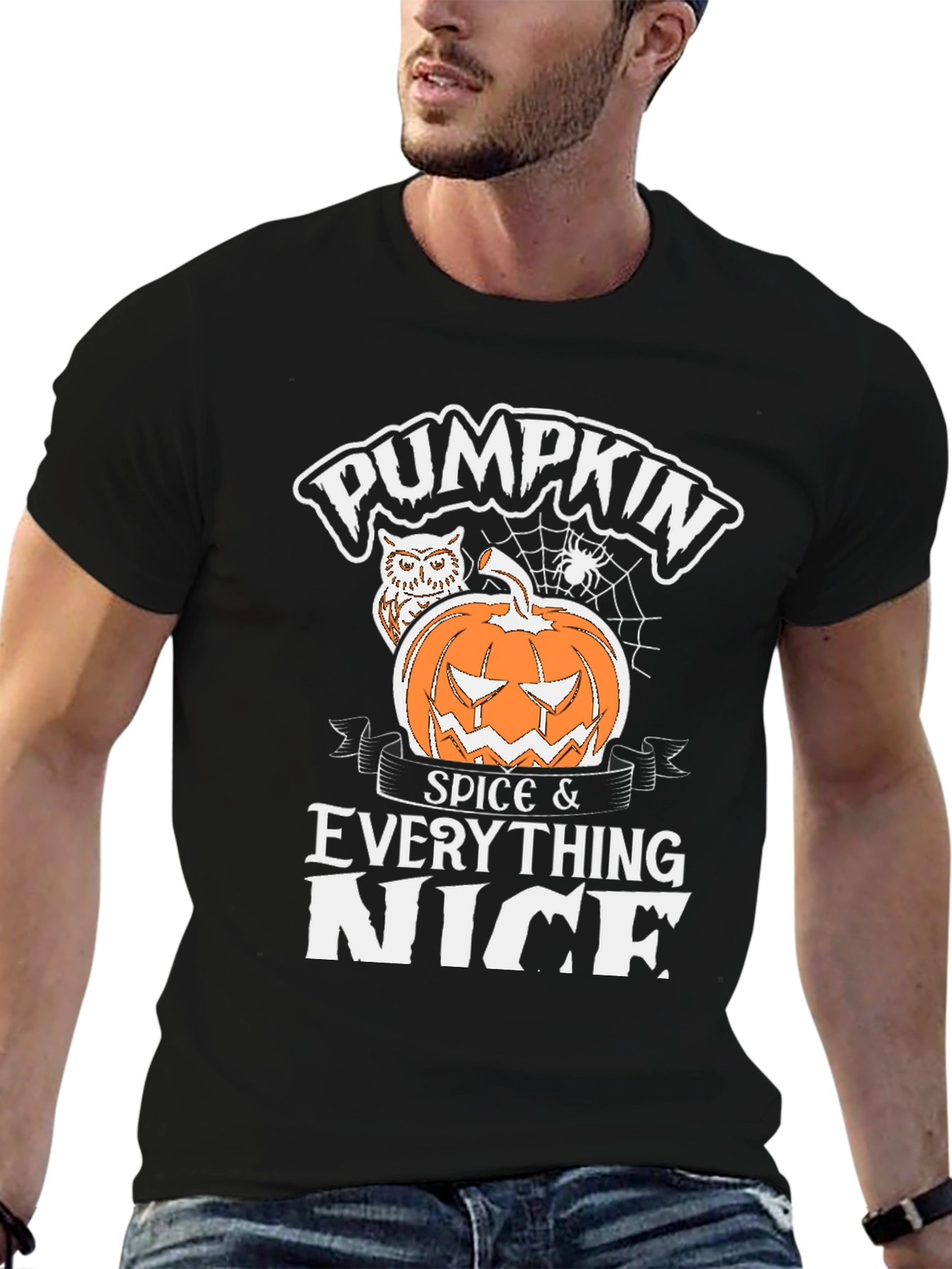 Pumpkin Spice Everything Nice Black T-Shirt