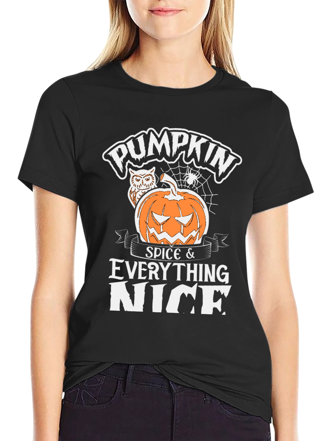 Pumpkin Spice Everything Nice Black T-Shirt