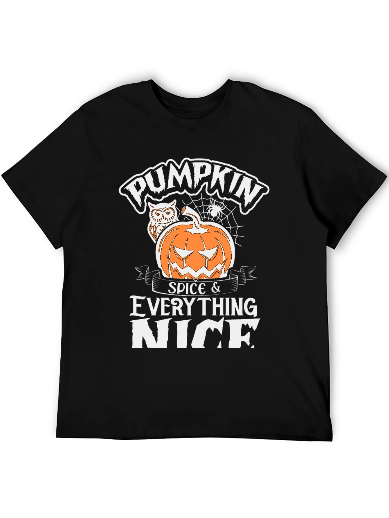 Pumpkin Spice Everything Nice Black T-Shirt