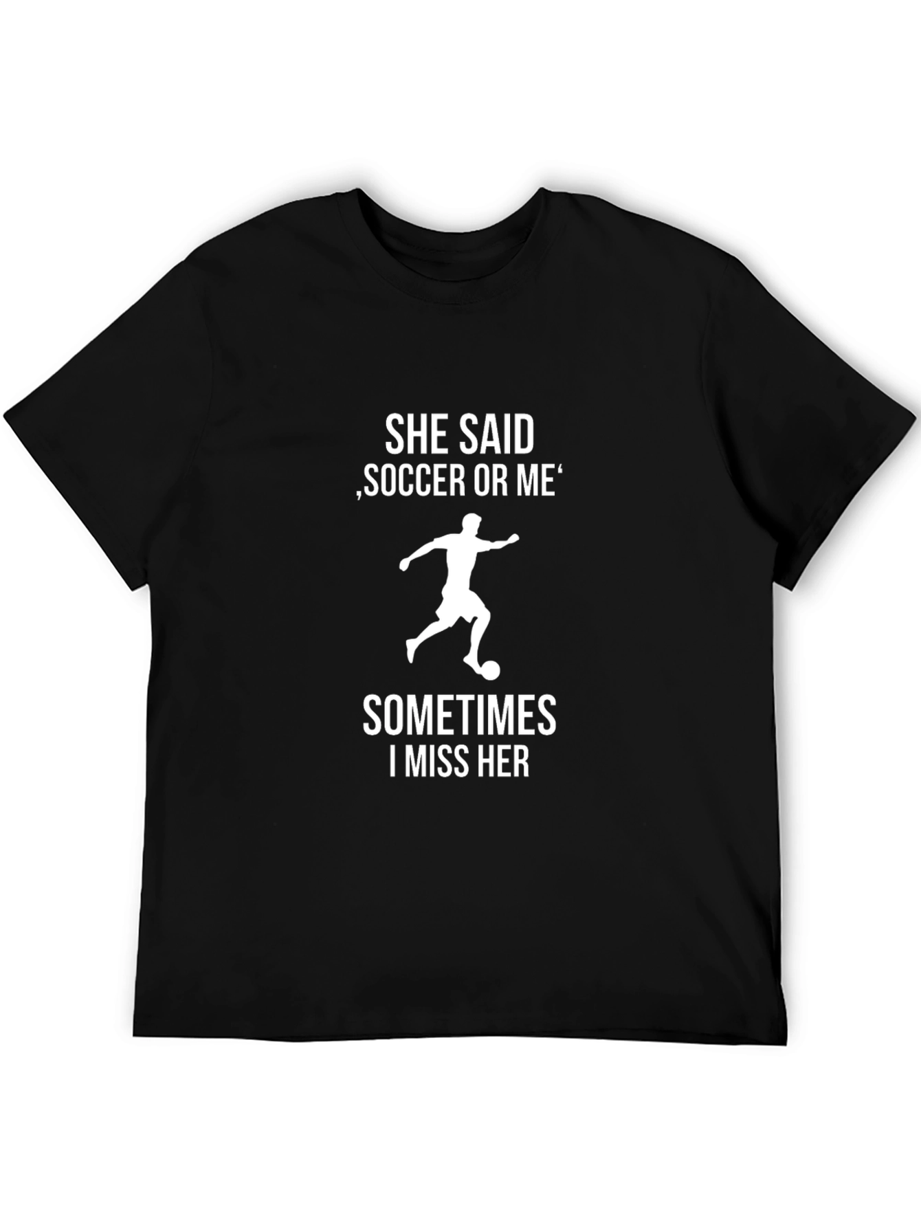 Soccer or Me Mens Graphic T-Shirt