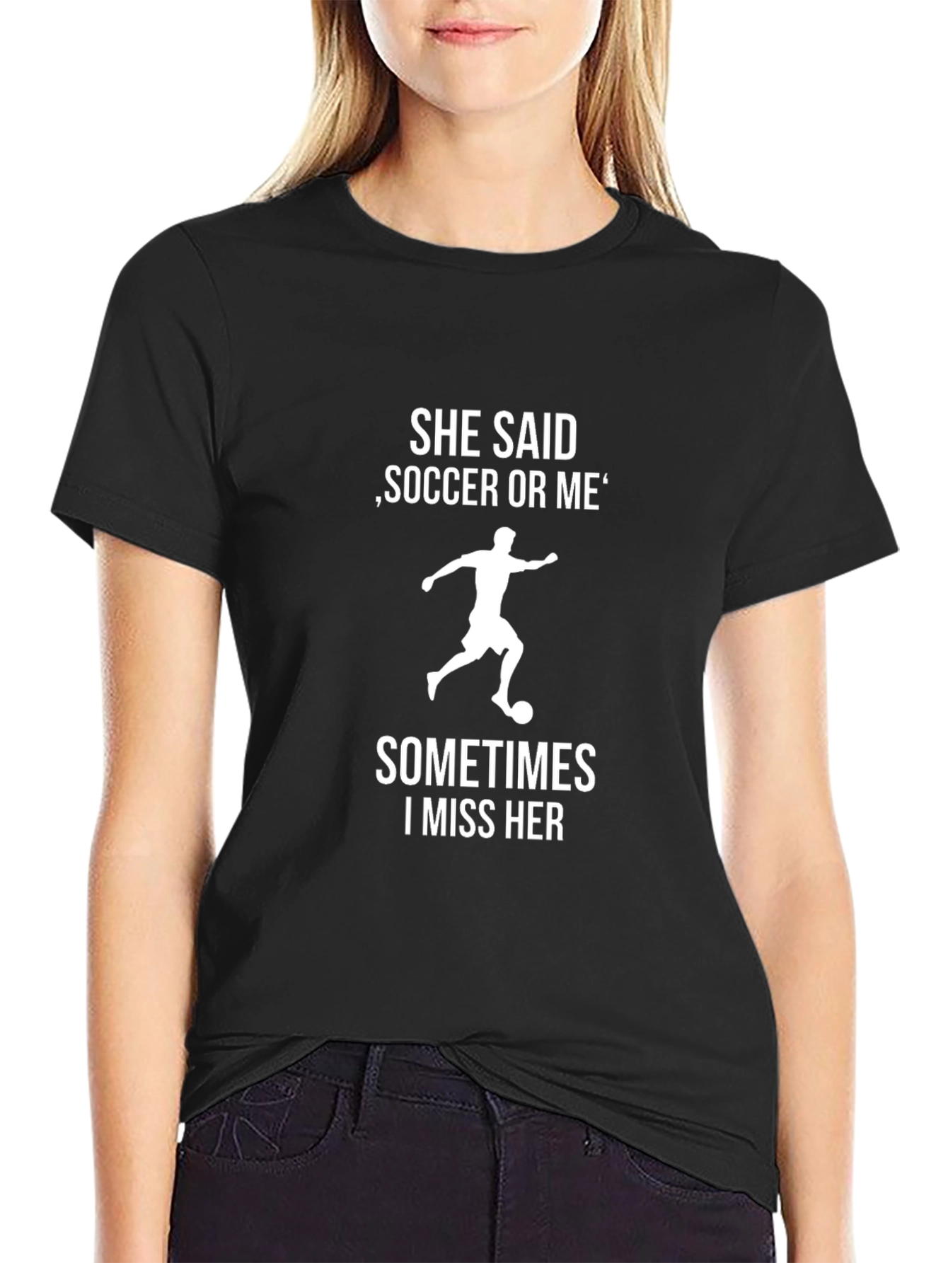 Soccer or Me Mens Graphic T-Shirt
