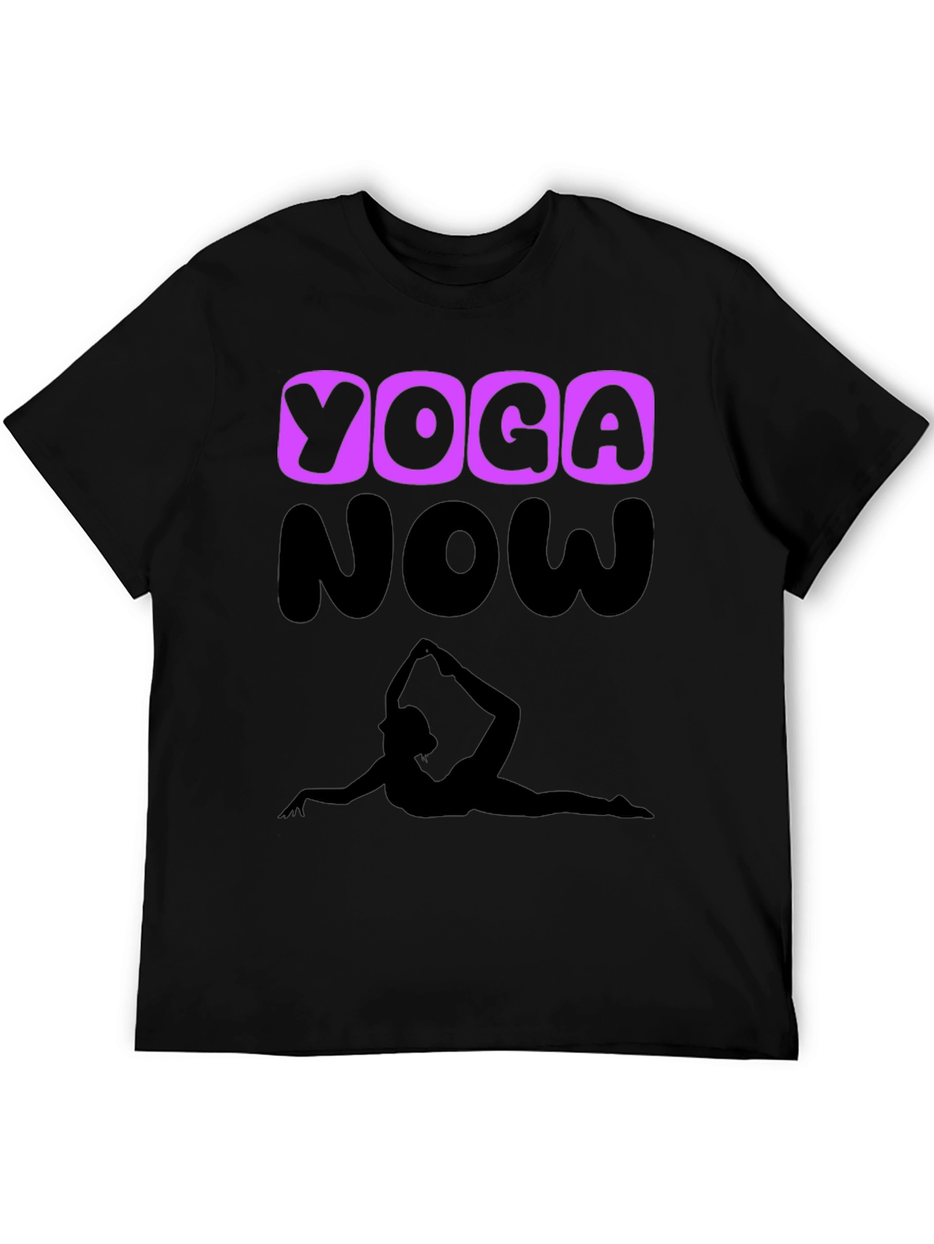 Yoga Now Graphic Tee - Black Cotton Blend