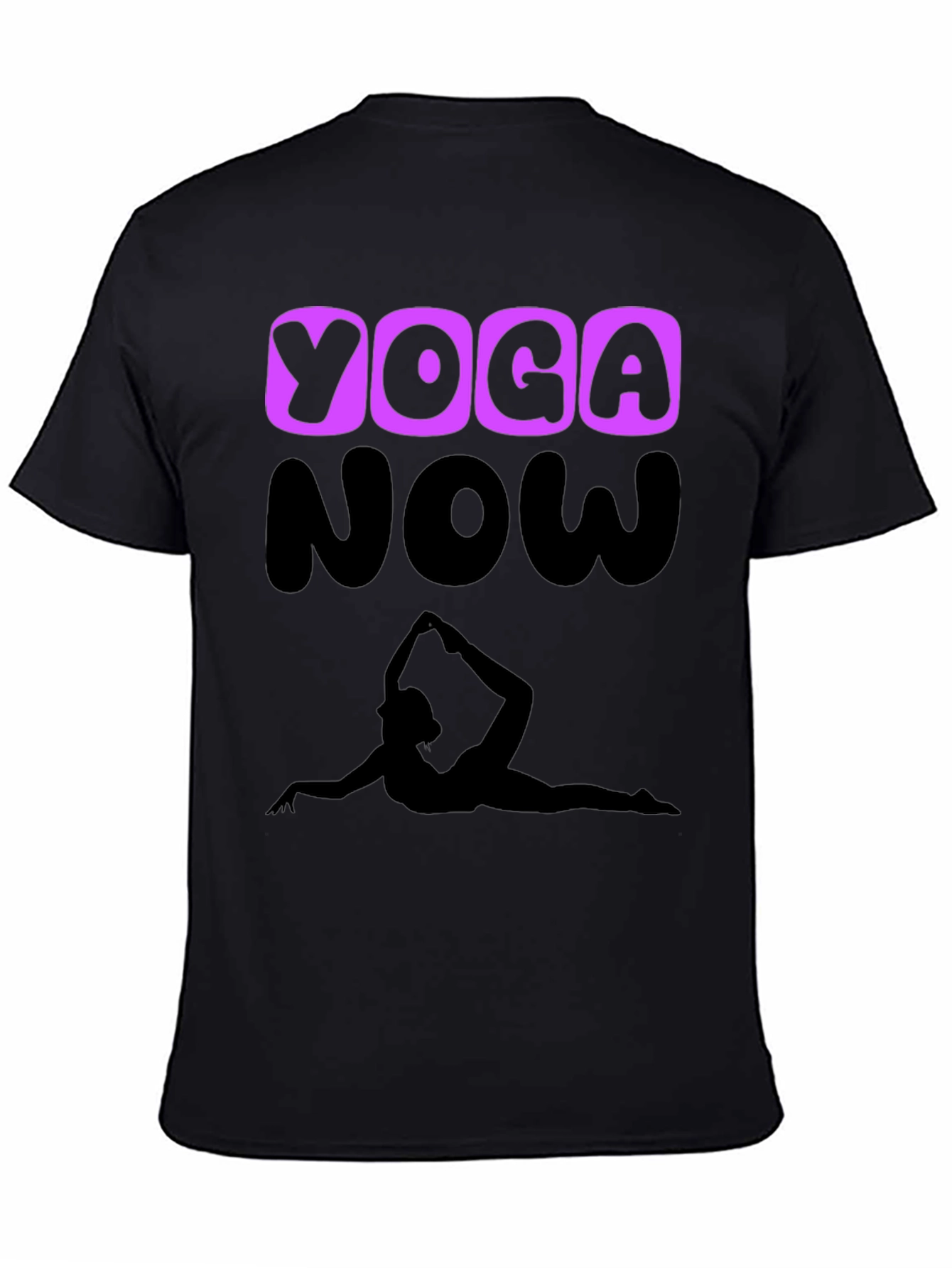 Yoga Now Graphic Tee - Black Cotton Blend