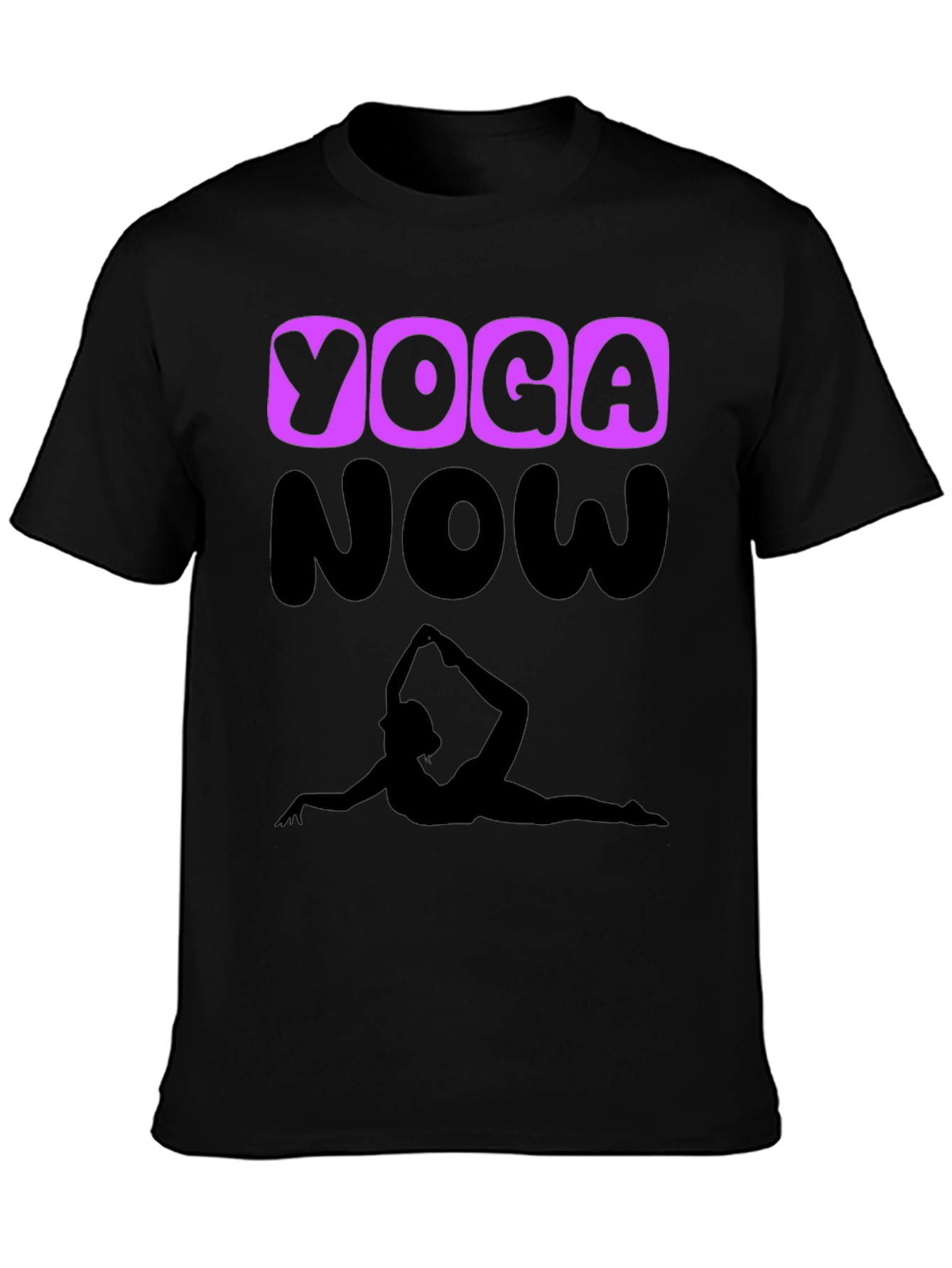 Yoga Now Graphic Tee - Black Cotton Blend